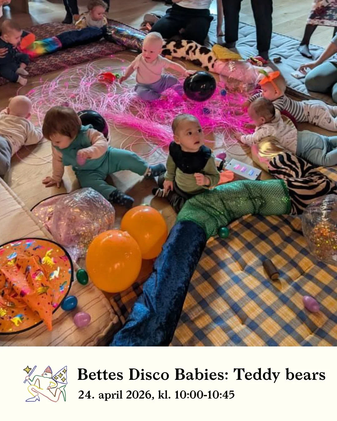 BETTES DISCO BABIES ✨⁠
⁠
Classes for April &amp; May are now live on bette.cafe 🤍⁠
Come dance, play and explore in a sensory, music-led space for babies aged 4&ndash;12 months.⁠
⁠
Each month has its own theme &ndash; read more on our website ✨⁠
⁠
FY