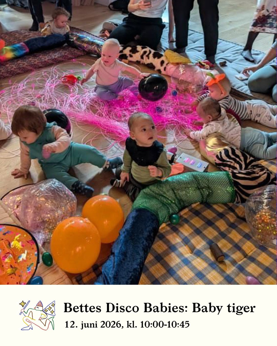 BETTES DISCO BABIES ✨⁠
⁠
Classes for June are now live on bette.cafe 🤍⁠
Come dance, play and explore in a sensory, music-led space for babies aged 4&ndash;12 months.⁠
⁠
Each month has its own theme &ndash; read more on our website ✨⁠
⁠
FYI: Classes 