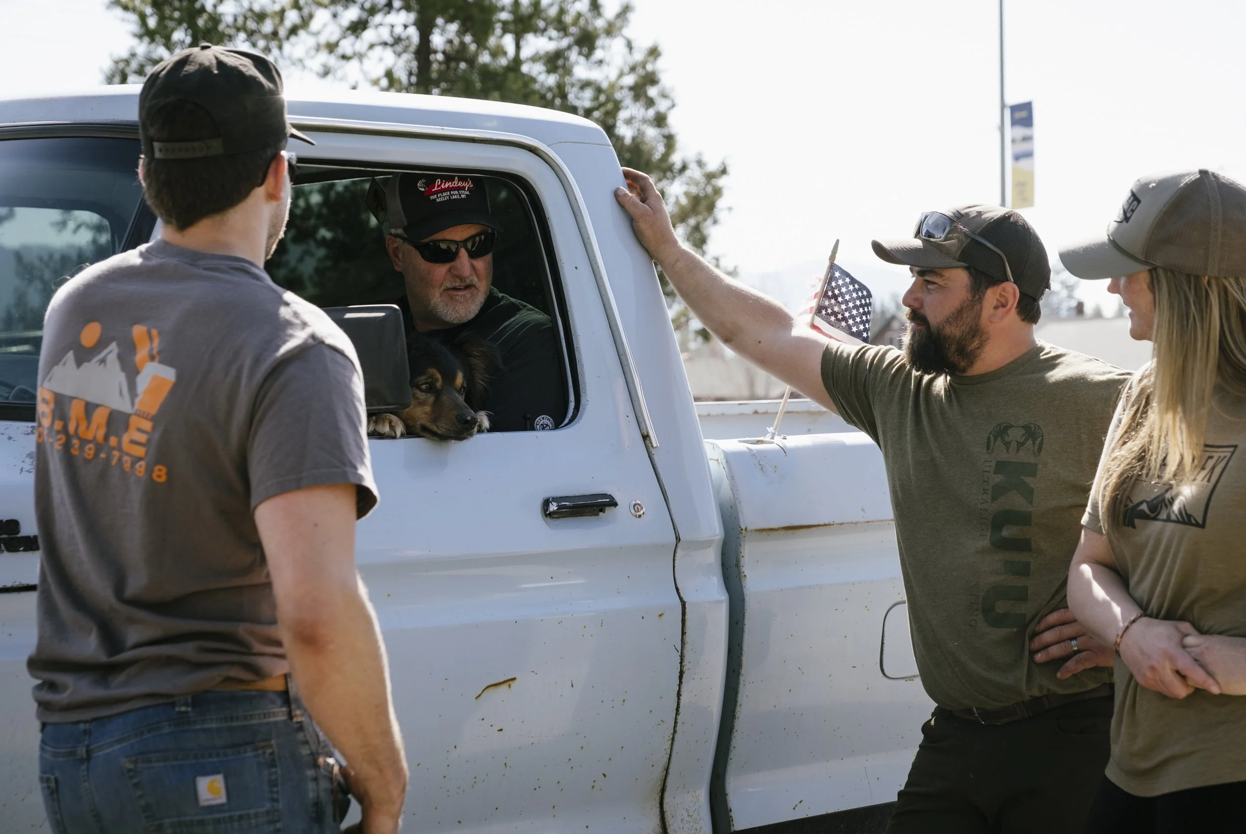Mike Lindermiers, another pillar of the community, drives through the town cleanup offering his help on May 3. Lindermier owns Lindey's Steakhouse in town, as well as the RV dump station. Lindermier's wife is a third generation family on the lake,