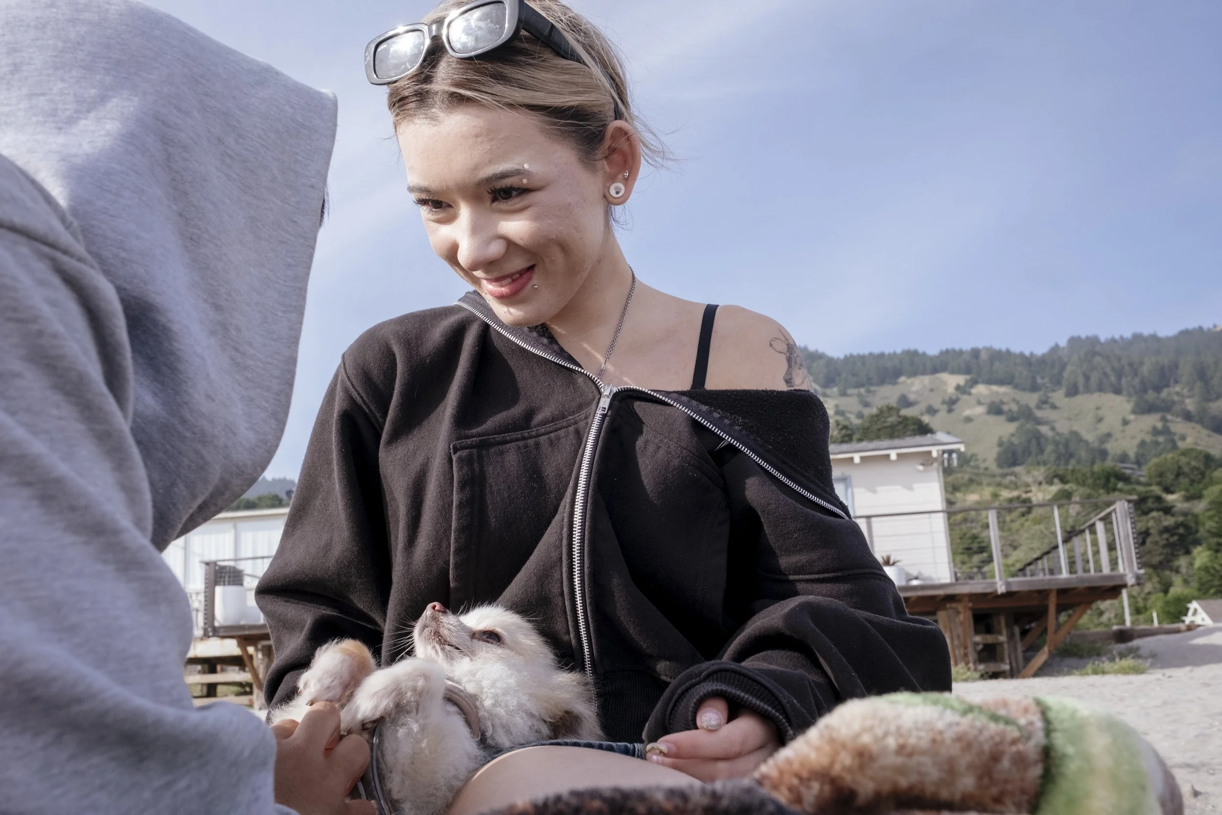 Kirby and her boyfriend hang out on Stinson beach, Kirby's favorite beach in Marin County.  She's grown to love the nature that Marin is filled with, compared to San Francisco. 
"That's why I'm so appreciative of being raised around here, it created 