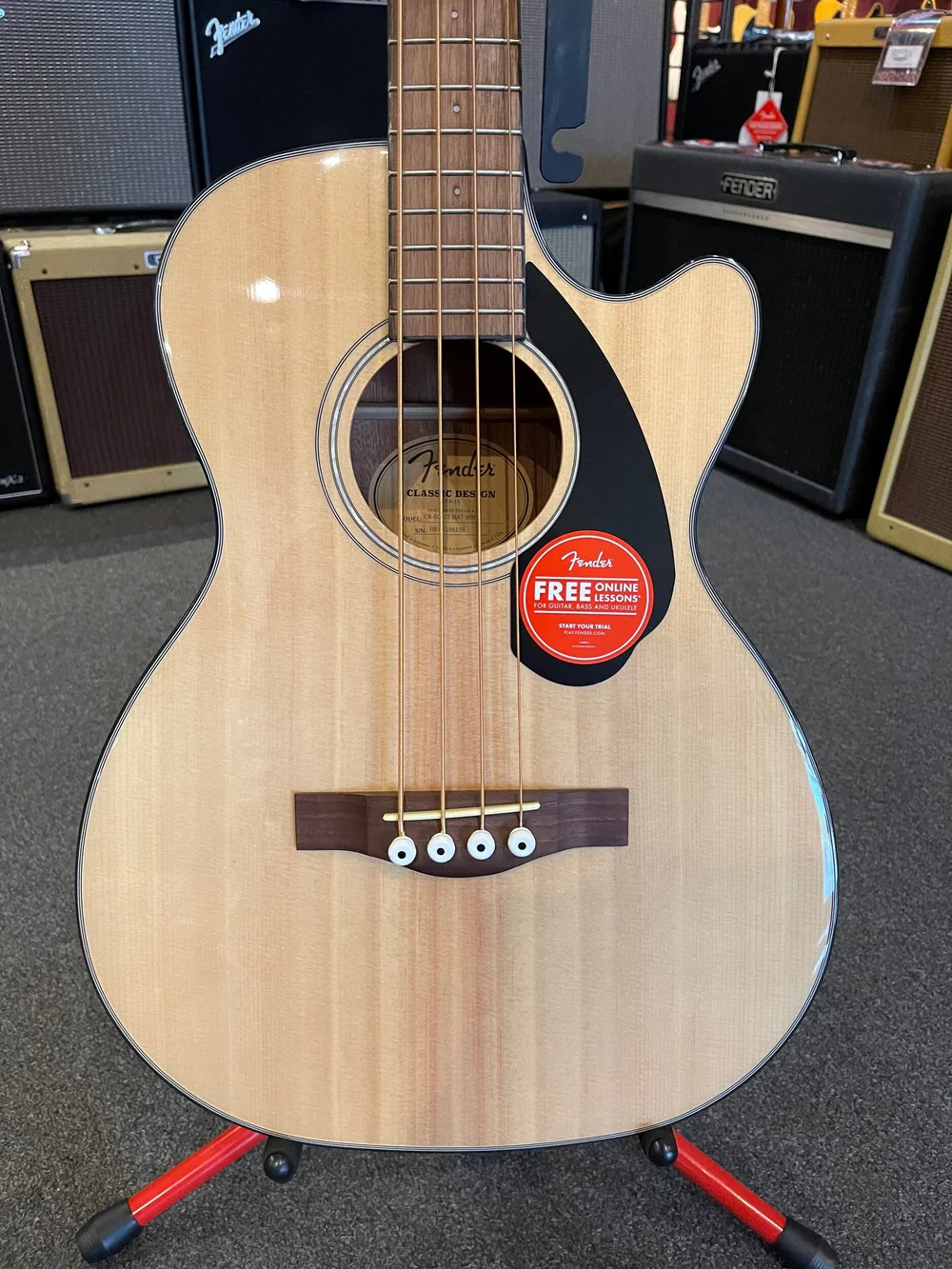 Fender CB-60SCE Concert Acoustic-Electric Bass Guitar - Natural — Kentucky  Music