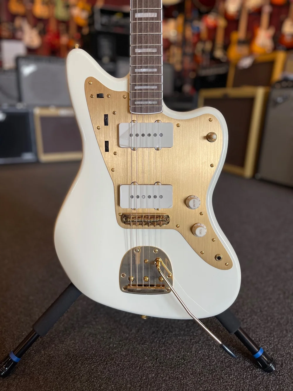 Squier 40th Anniversary Gold Edition Jazzmaster - Olympic White