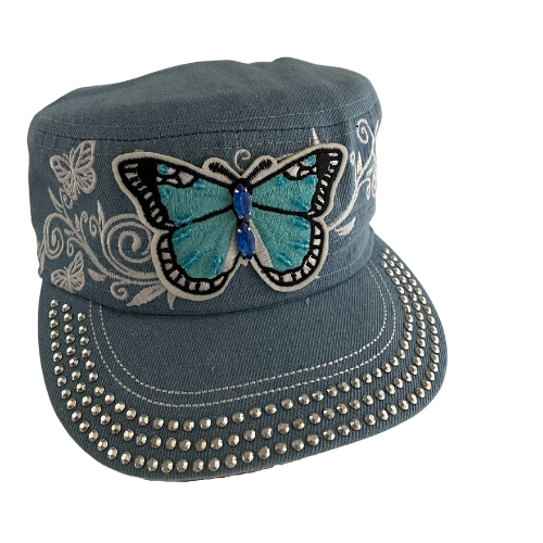 cadet cap with butterflies, new condition ? Something Special Cadet Hat Cap Adjustable Butterfly  main image 2