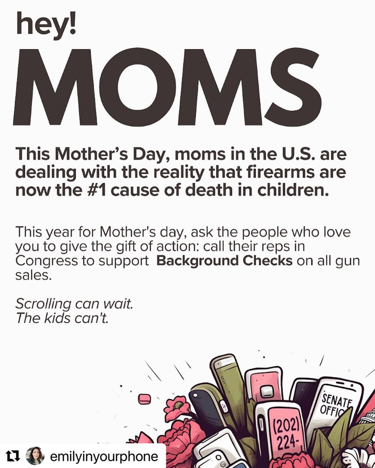 #Repost @emilyinyourphone 
・・・
Moms - you deserve everything and one of the things those of us who love you can do is join in the fight to end gun violence, that&rsquo;s why I&rsquo;m giving #phonecallsnotflowers this Mother&rsquo;s Day!  Last pic is