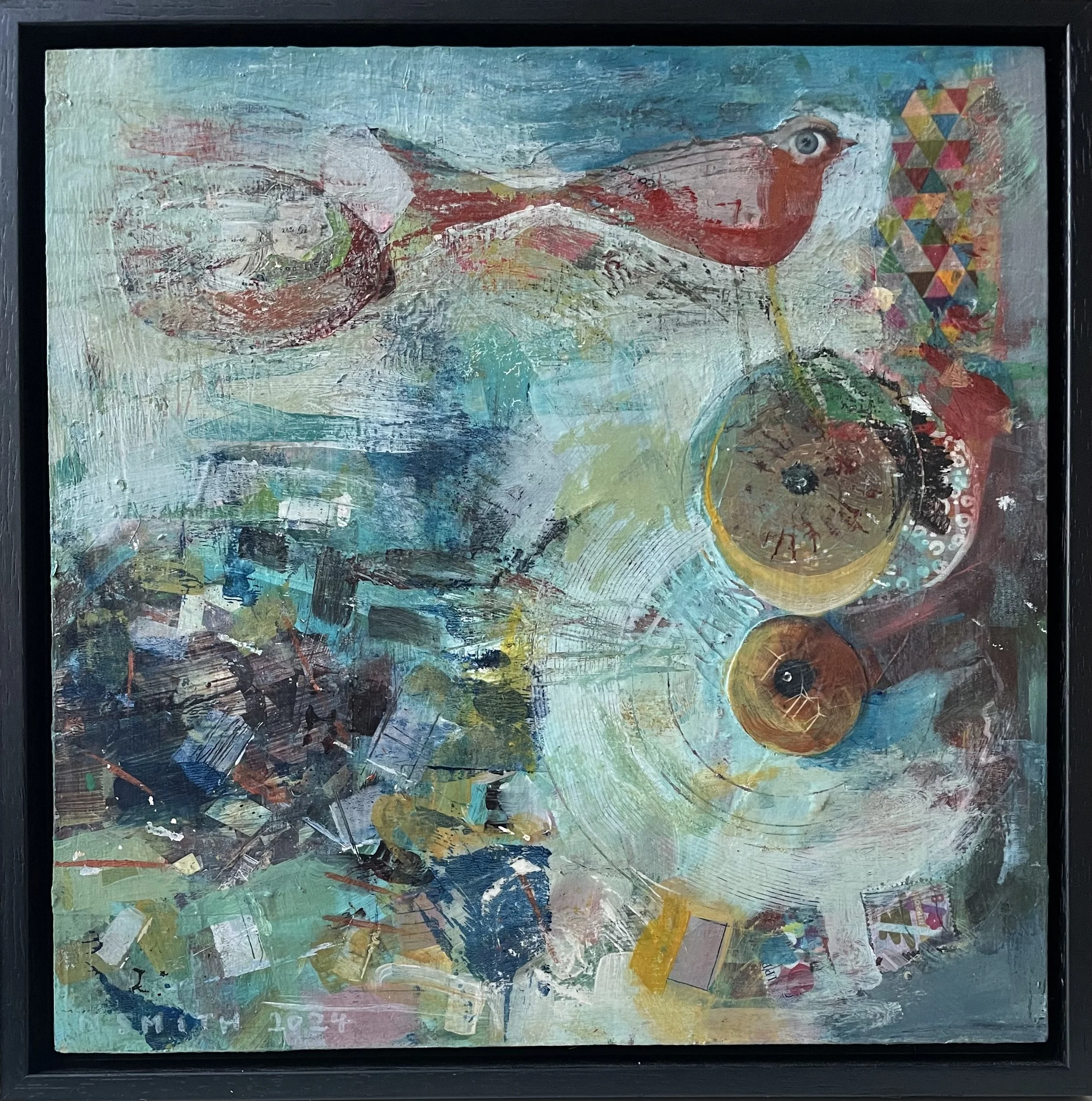 Connectivity- mixed media on wood, 30 x 30cm £365