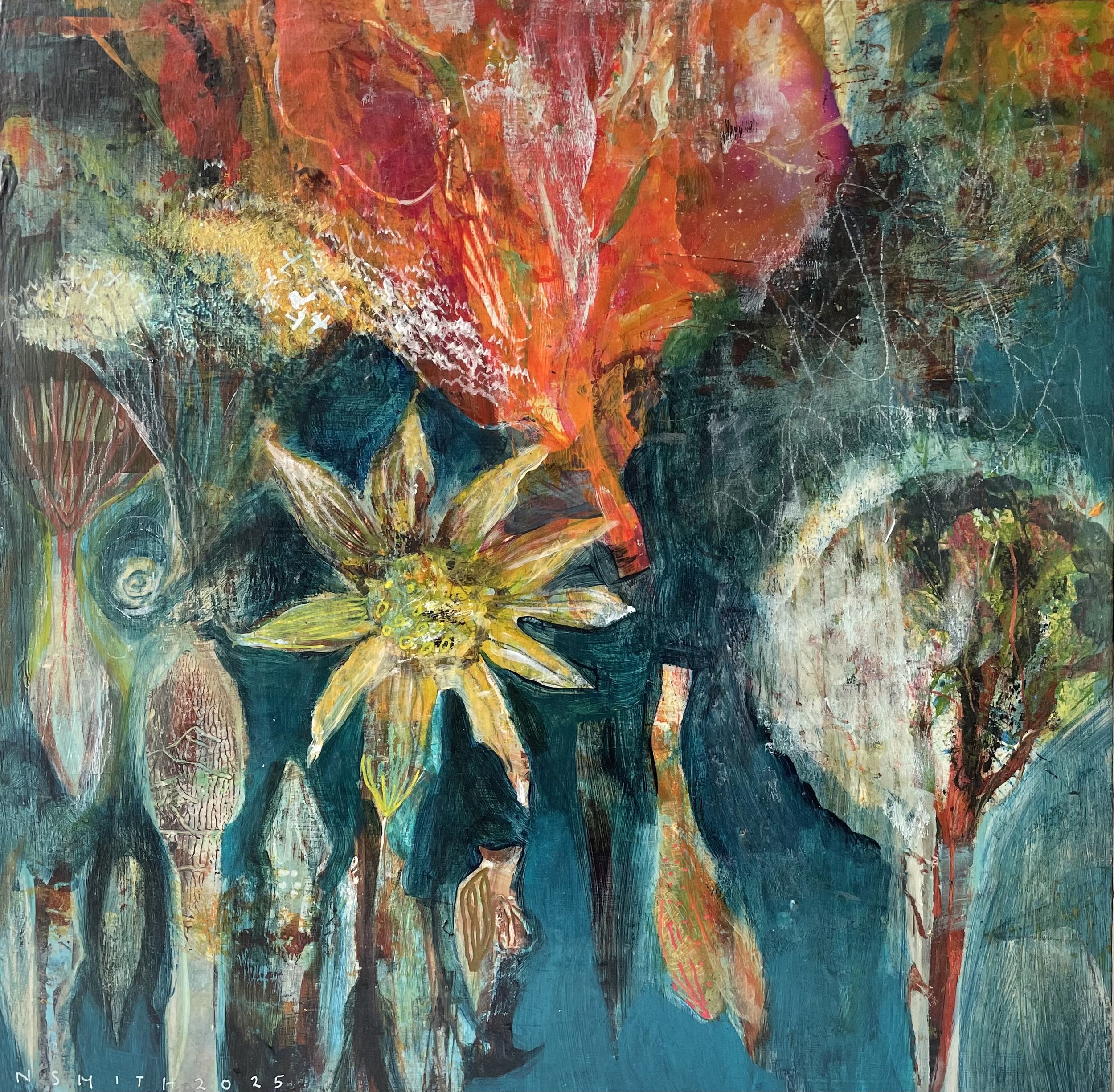 Botany
mixed media on wood. 44 x 44cm £650