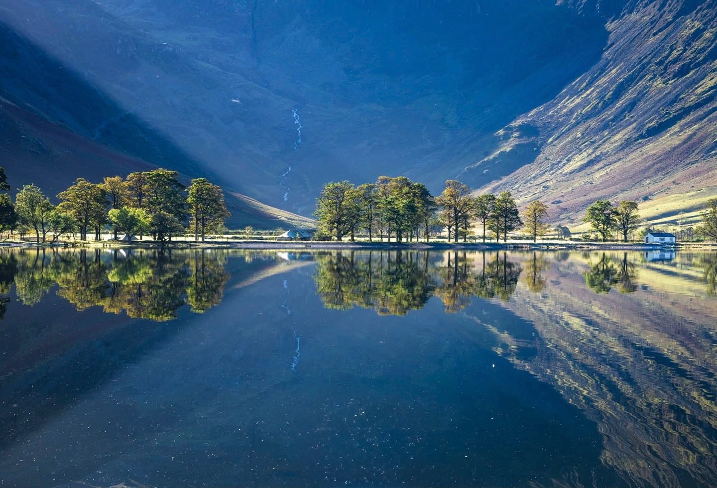 RAY OF LIGHT- often it feels like you are waiting an age for the sun to come up over Dale Head to light up the Buttermere Pines. This just shows how shadows of Fleetwith Pike and rays can really make a glorious composition. 

#lakedistrict #thelakedi