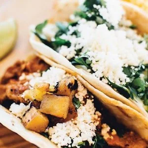 Close up of our gourmet tacos
