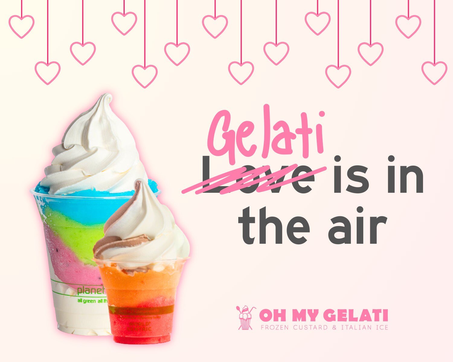 Happy Valentine's Day! #Gelati is in the air tonight 🩷💕

Don't forget to stop in for frozen treats 😘🍦

#HappyValentinesDay #FrozenCustard #ItalianIce #OhMyGelati #IceCream #Desserts #DateNight #BuyLocal #ShopSmall #WaterIce #OregonCity #PNW