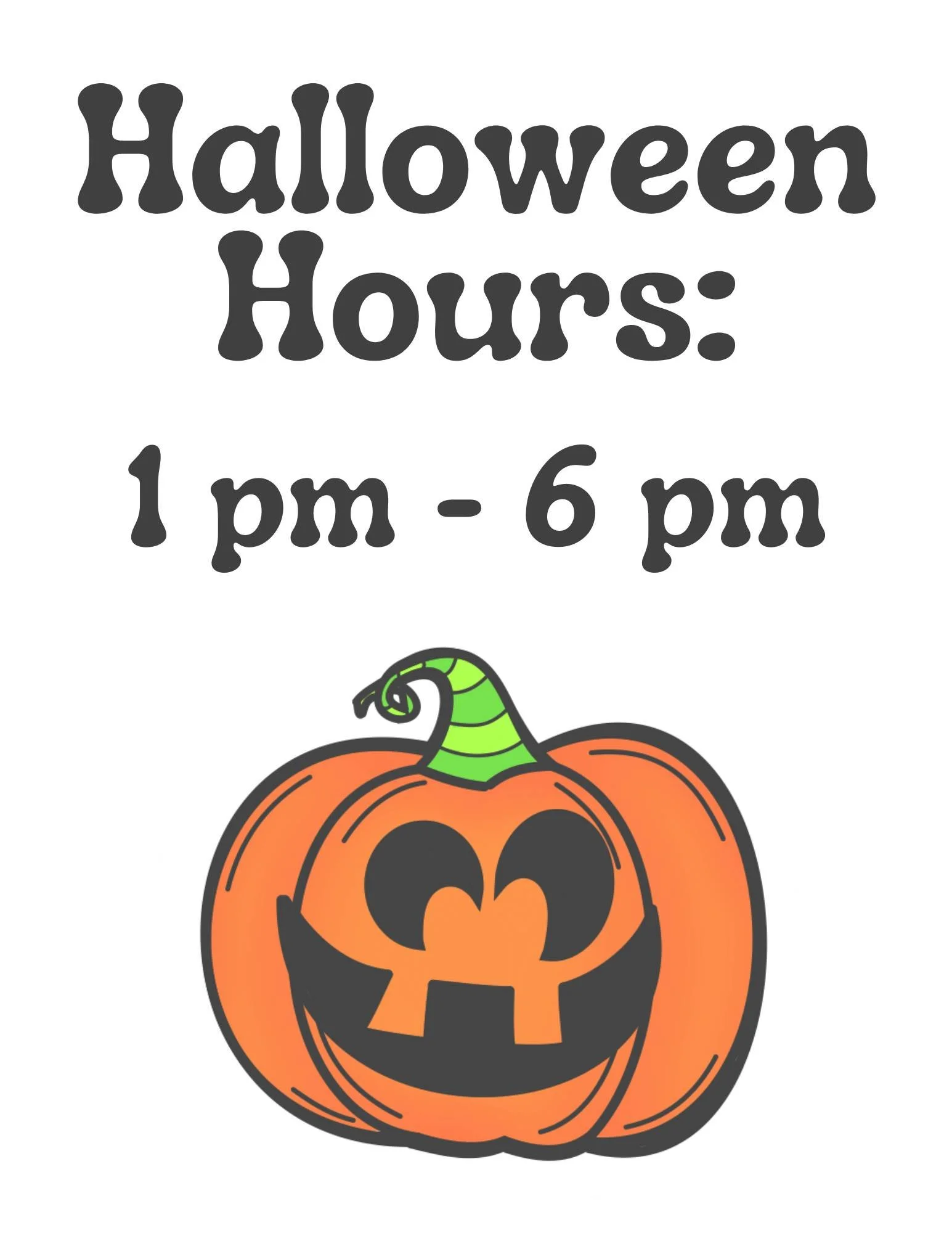 We're open until 6pm today! #HappyHalloween 🎃👻🍦