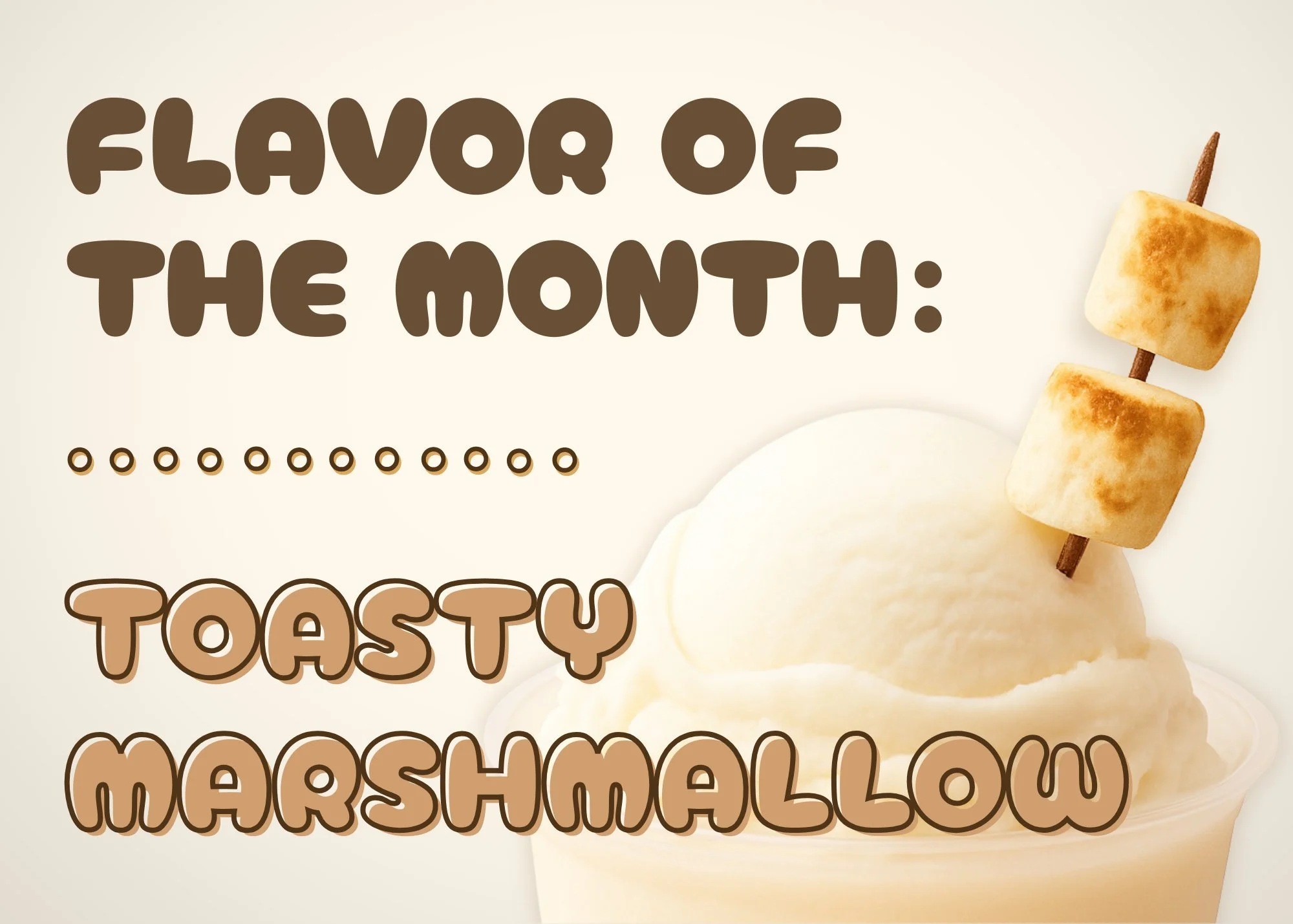 December&rsquo;s #FOTM is Toasty Marshmallow &mdash; here to warm up these winter days.
A soft, cozy flavor for a chilly month. ❄️✨🍧🔥

#FlavorOfTheMonth #ToastyMarshmallow #ToastedMarshmallow #ItalianIce #FrozenCustard #Gelati #OhMyGelati #WaterIce