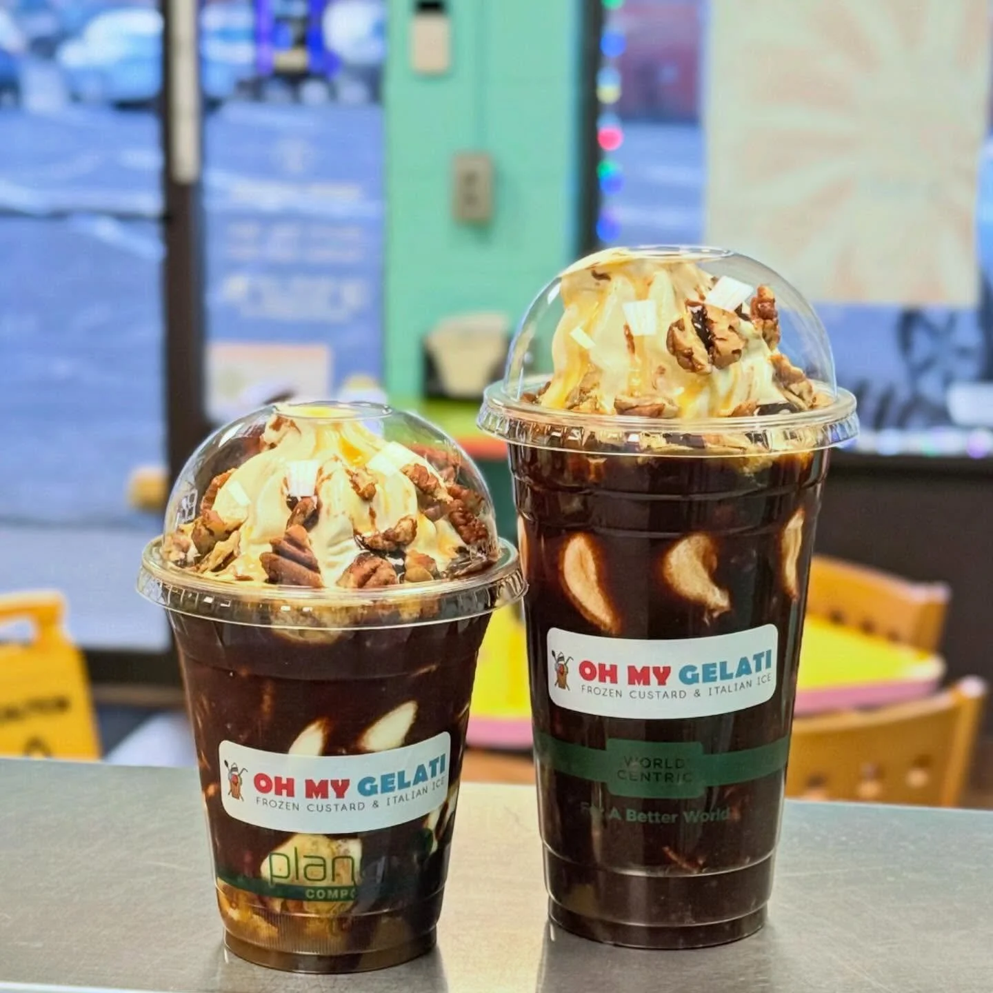 What&rsquo;s your favorite part of a turtle sundae? 🐢🍦

The caramel, fudge, pecans, custard..? Or is the whole thing just&hellip; pure joy?! 💖😋

#TurtleSundae #FrozenCustard #ItalianIce #Gelati #OhMyGelati