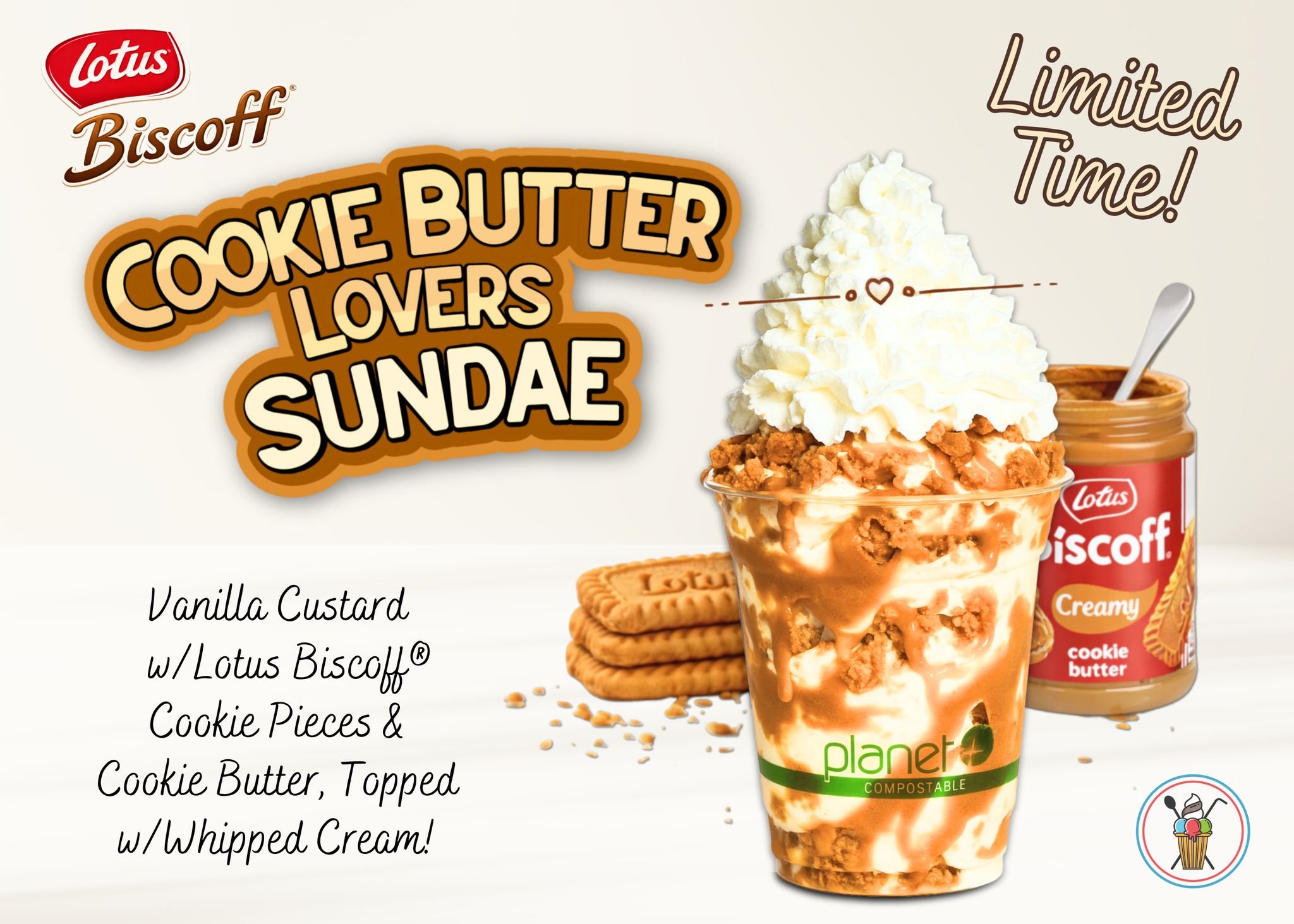 Cookie Butter lovers&hellip; this one&rsquo;s for you 🤎
Our Lotus Biscoff&reg; Cookie Butter Sundae is here for a limited time! 🍦

#CookieButter #LotusBiscoff #Sundae #FrozenCustard #ItalianIce #Gelati #OhMyGelati #CookieButterLovers #ShopSmall #Or