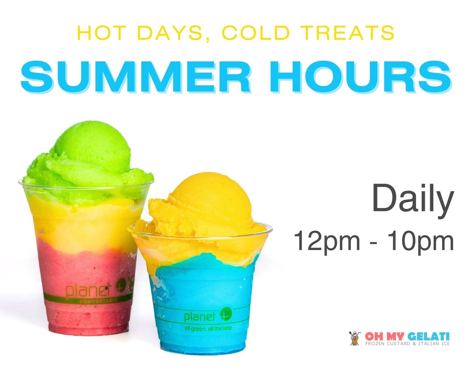 Just in time for the heat wave this weekend! 😎
Stop in to cool down! We're open every day from 12-10pm 🌞🍦

#SummerVibes #IceCream #ItalianIce #FrozenCustard #Gelati #OhMyGelati #OregonCity #BuyLocal #PNW #Dessert #Yum
