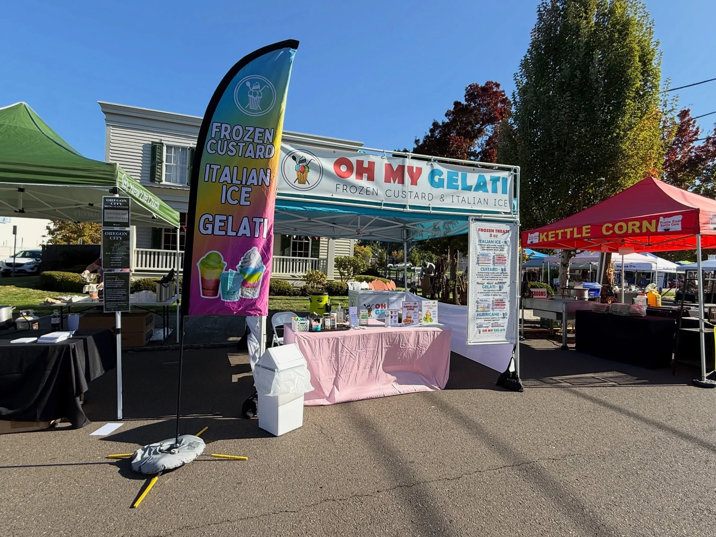 It&rsquo;s a beautiful day for OC Fall Fest! 🍂☀️🍦 Come find us today from 11am-4pm for your favorite frozen treats &amp; our Fall Fest specials! 🎃🍏

📍 We&rsquo;re set up right outside the Ermatinger House!

#OCFallFest #OregonCity #OhMyGelati #F