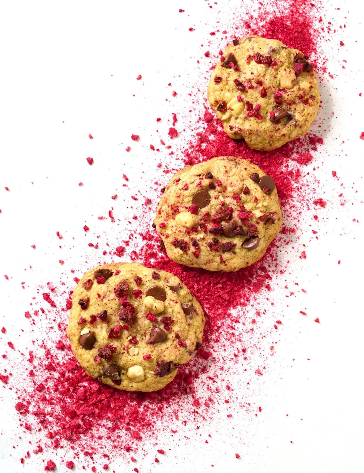 Raspberry-Hazelnut Chocolate Chip Cookies