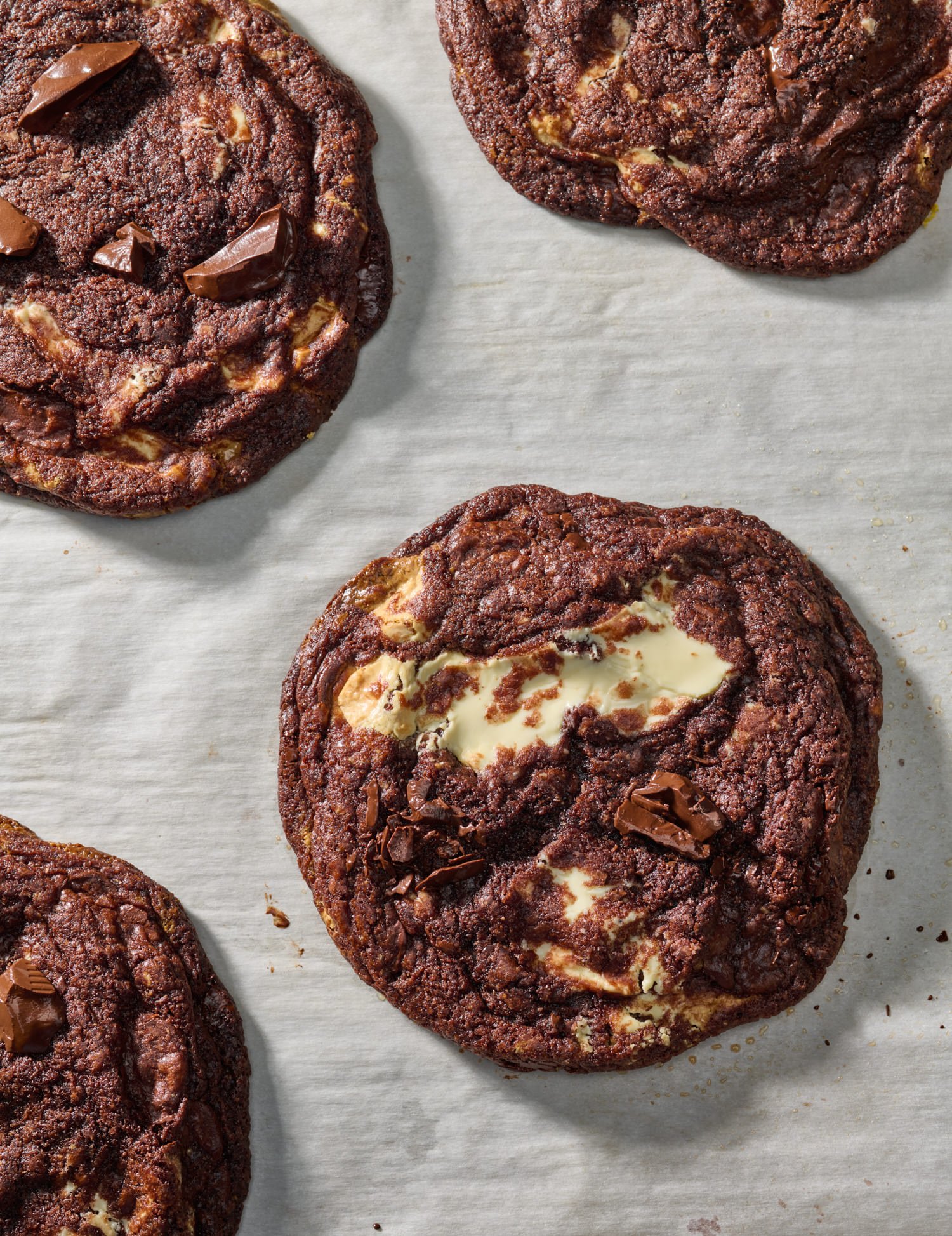 Mega Chocolate and More Chocolate Chip Cookies