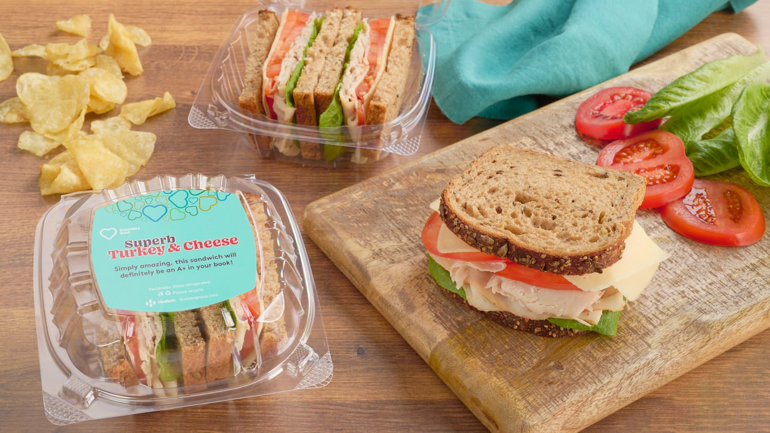 Hudson Group Turkey and Cheese Sandwich - Amy Roth Photo