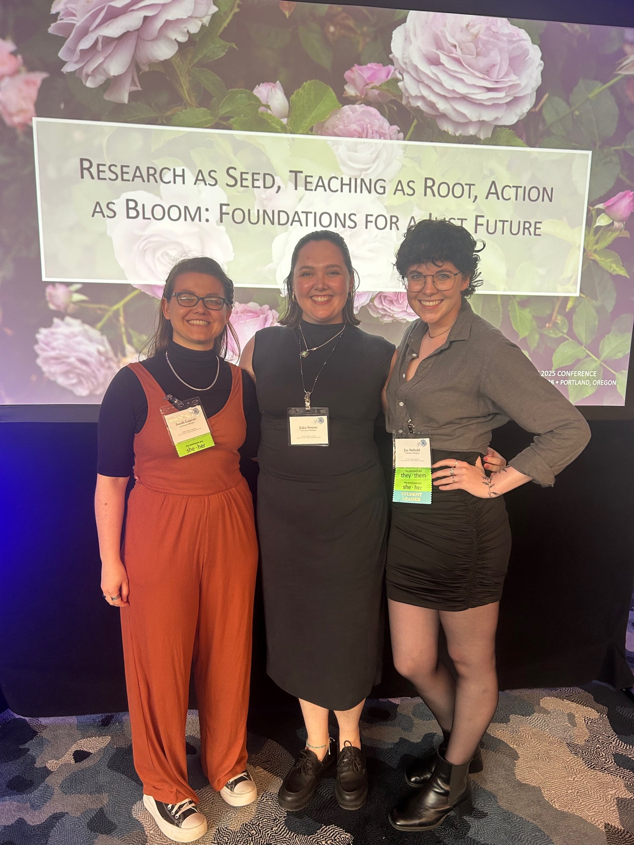 Sarah Lapean, Julia Smoot, and Jay Seibold at SPSSI 2025