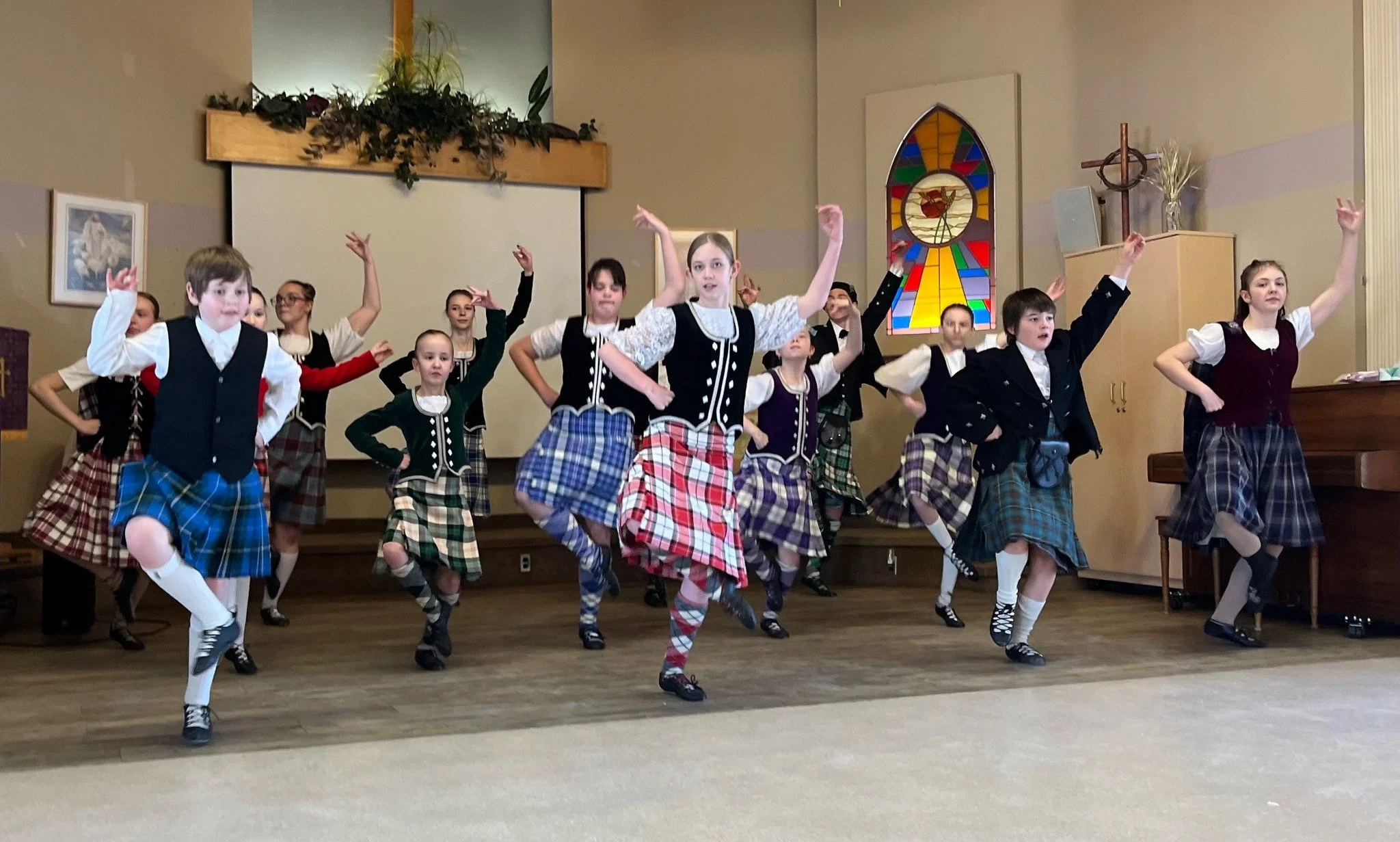 Highland dancers in action