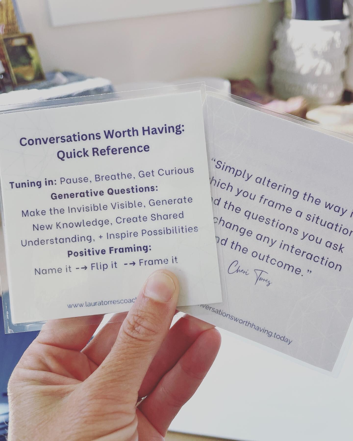 Check out these new Conversations Worth Having (CWH) quick reference cards I made! 

It&rsquo;s been so fun planning and prepping for an experiential CWH playshop with @reachingresolutionpllc !! Can&rsquo;t wait to explore with y&rsquo;all tomorrow ❤