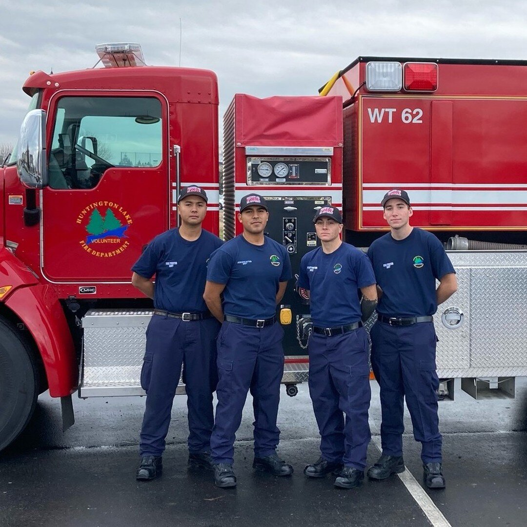 Welcome Cadets! Four new graduates of Fresno City College Fire Academy have joined the department.  Their time at the Lake will allow them to gain experience while working toward full time employment with another department.
Pictured from left to rig