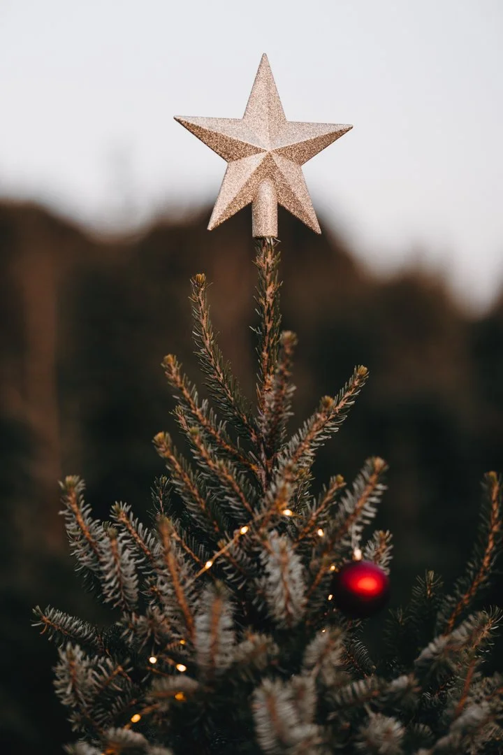 Ster op de kerstboom