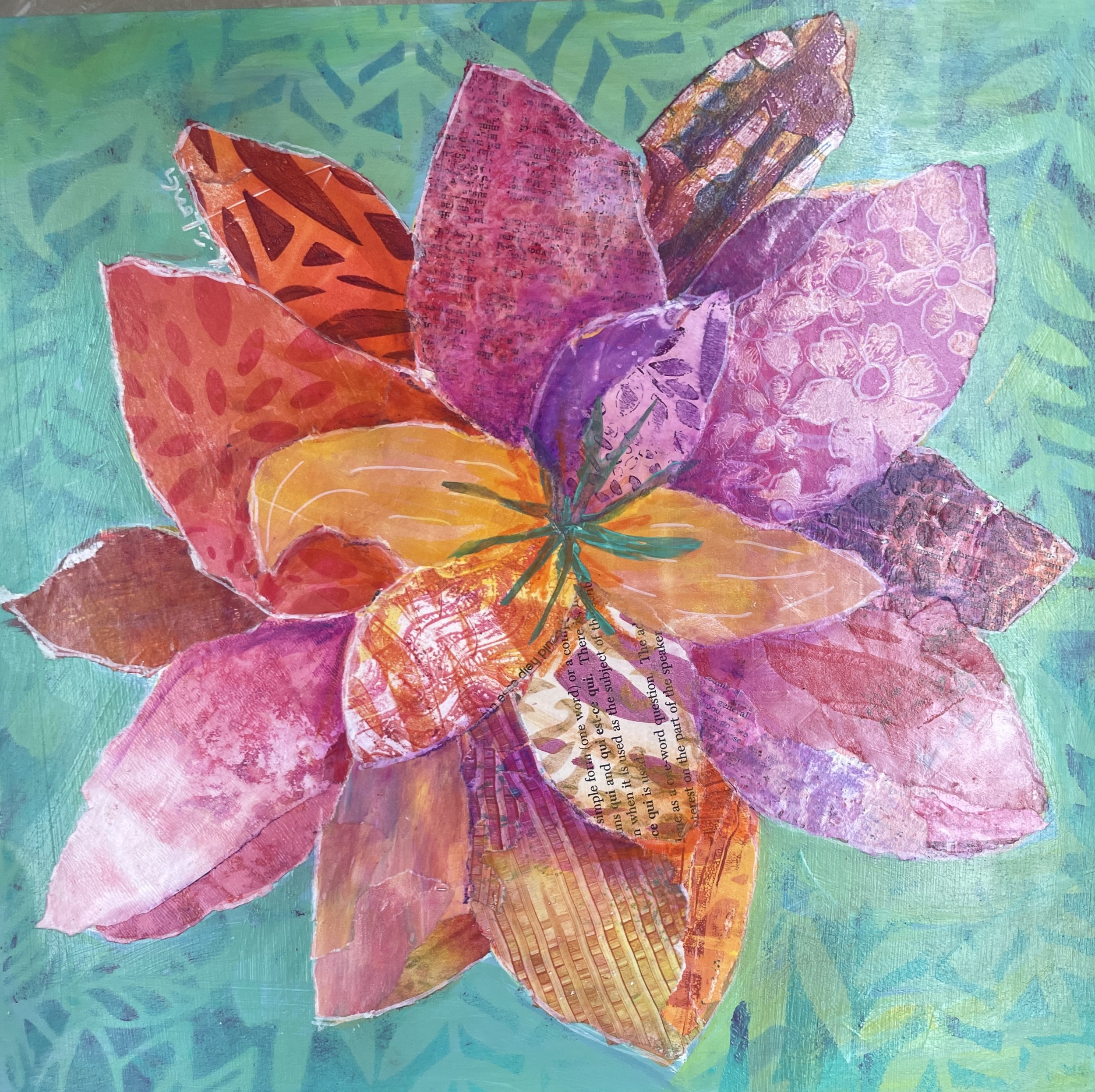 Big Bold Blooms Mixed Media Class
