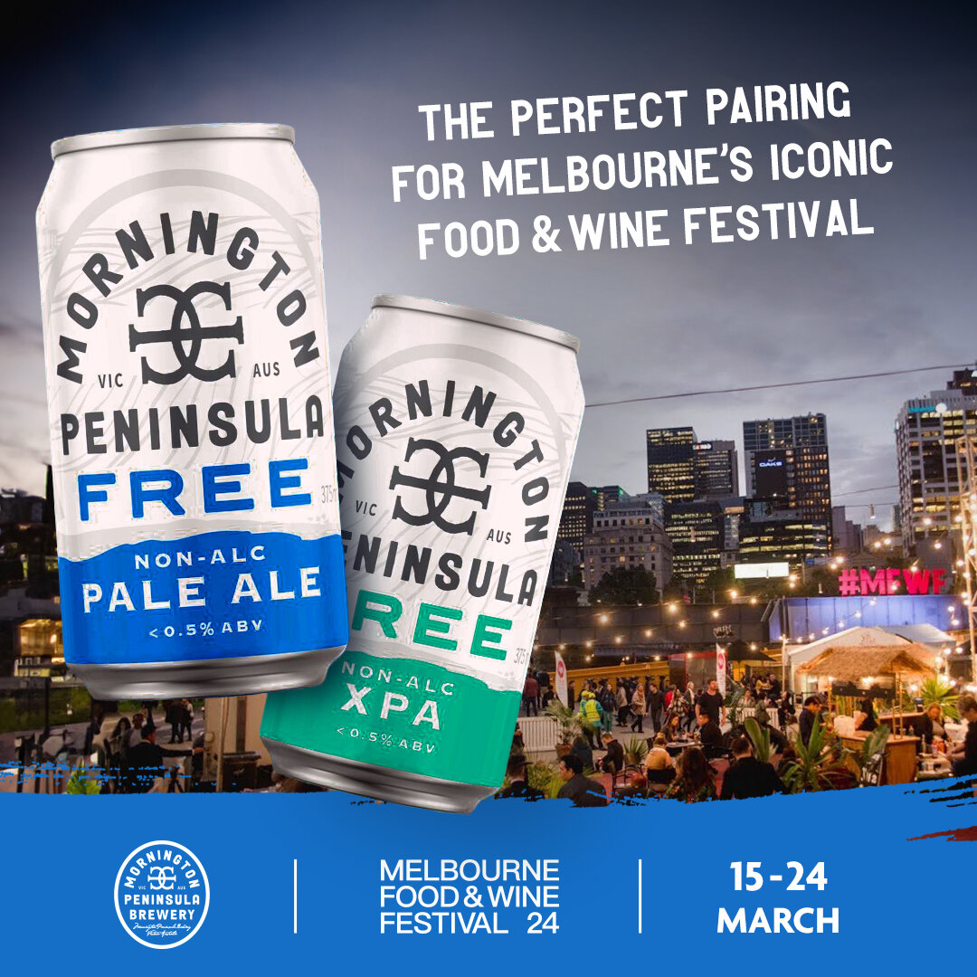 🍺 Introducing Mornington's Non-Alcoholic Beer, the perfect pairing for Melbourne's iconic Food &amp; Wine Festival! 🍇 As the city comes alive with culinary wonders, we're excited to offer a refreshing, non-alcoholic brew that complements the divers