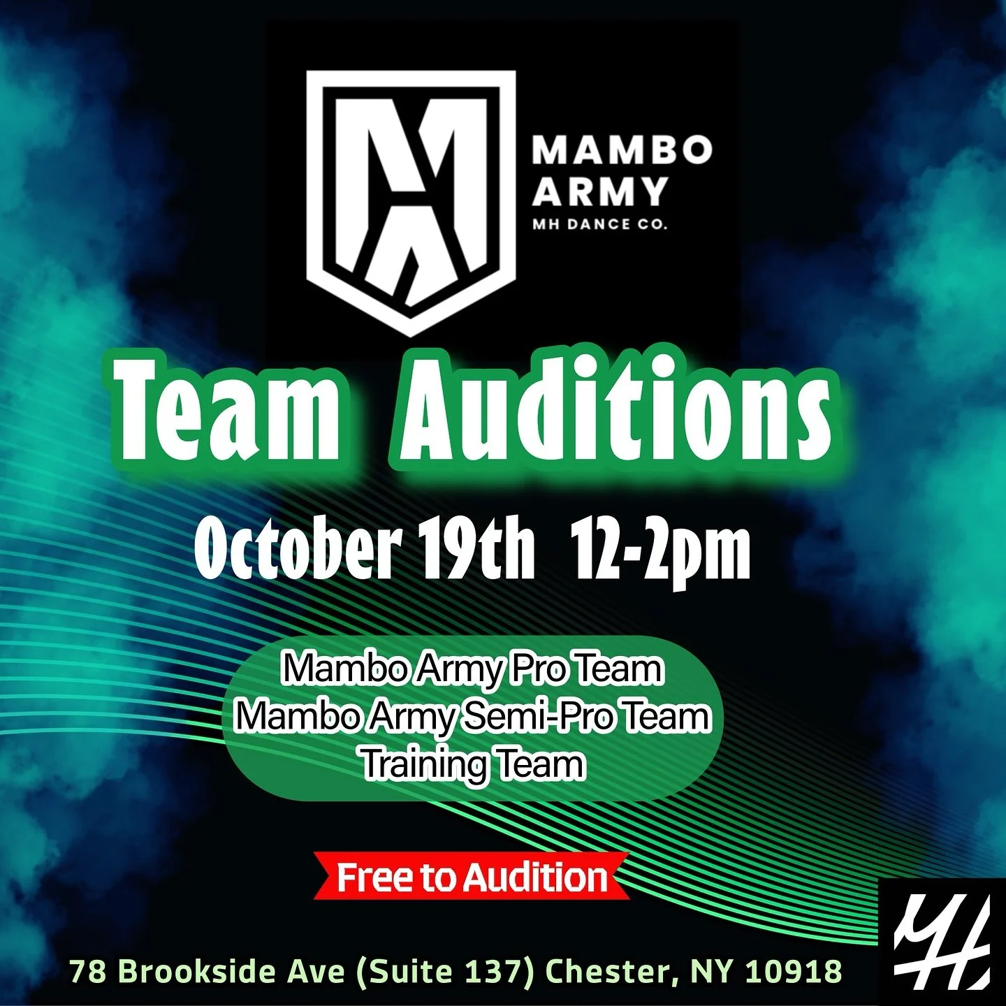 Interested in taking your salsa training to the next level&hellip;. Come out and learn what the Mambo Army is all about!

Auditions are completely free; feel free to DM us with any questions 

**If you are interested in auditioning, but simply not av