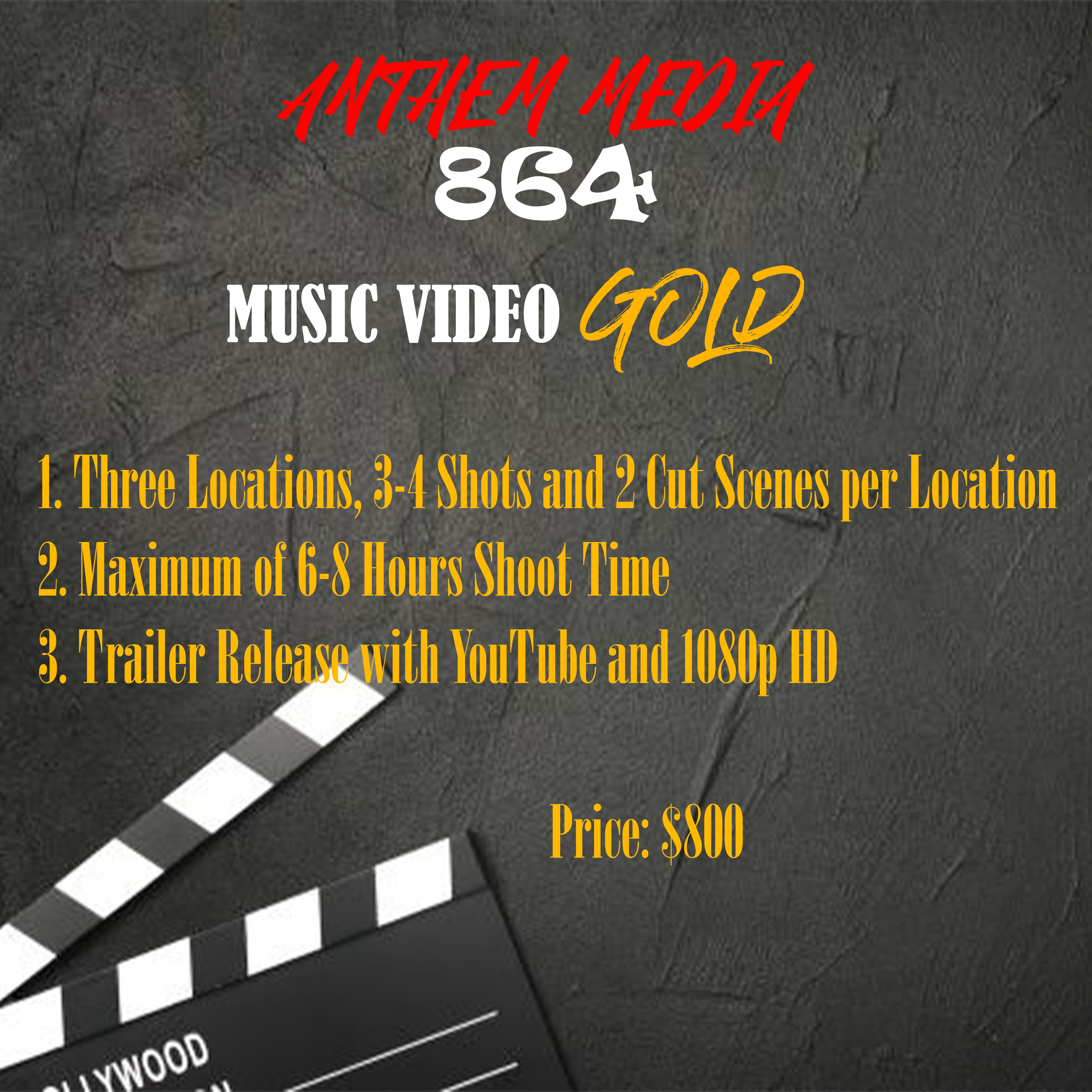 Gold Music Video package
