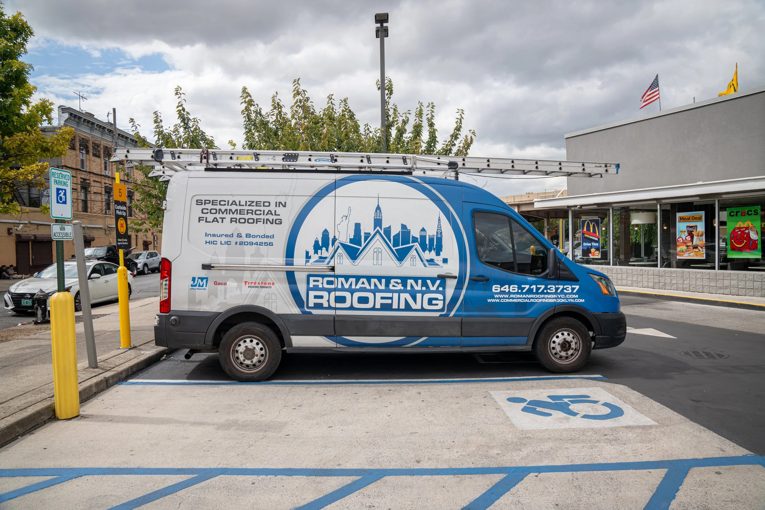 Roman Commercial Roofing Van