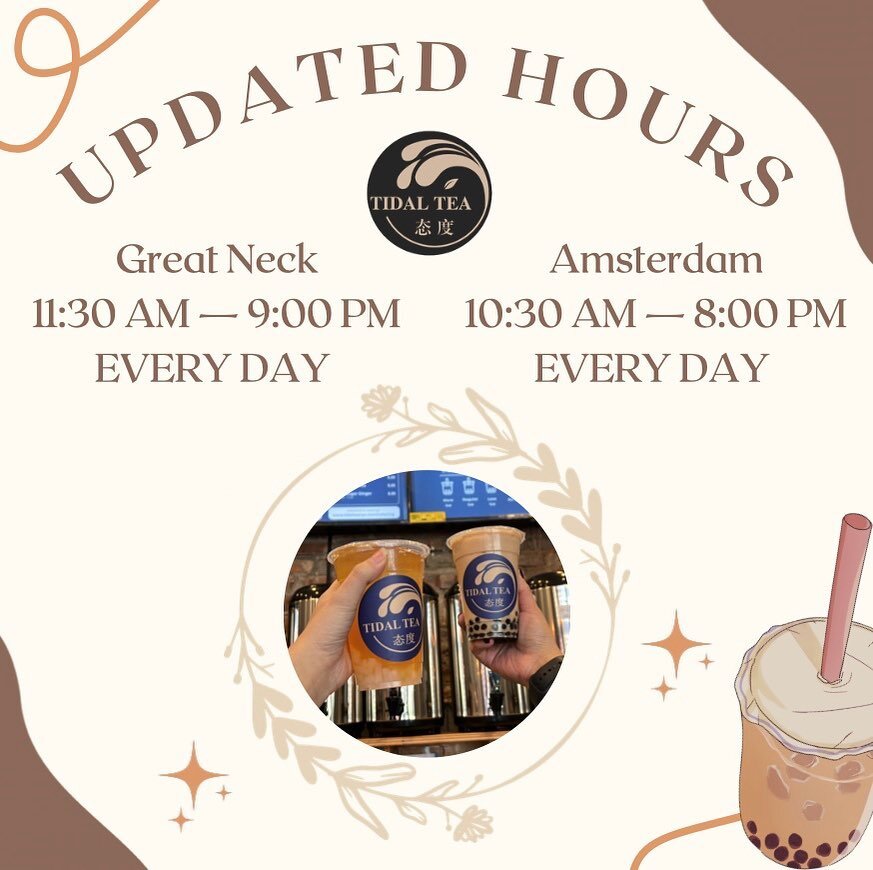 🌊 UPDATED HOURS 🌊

With the days getting longer, we are keeping our doors open later! Swing by and get your sweet cravings satisfied 🤤!

Hours will go into effect starting next week.