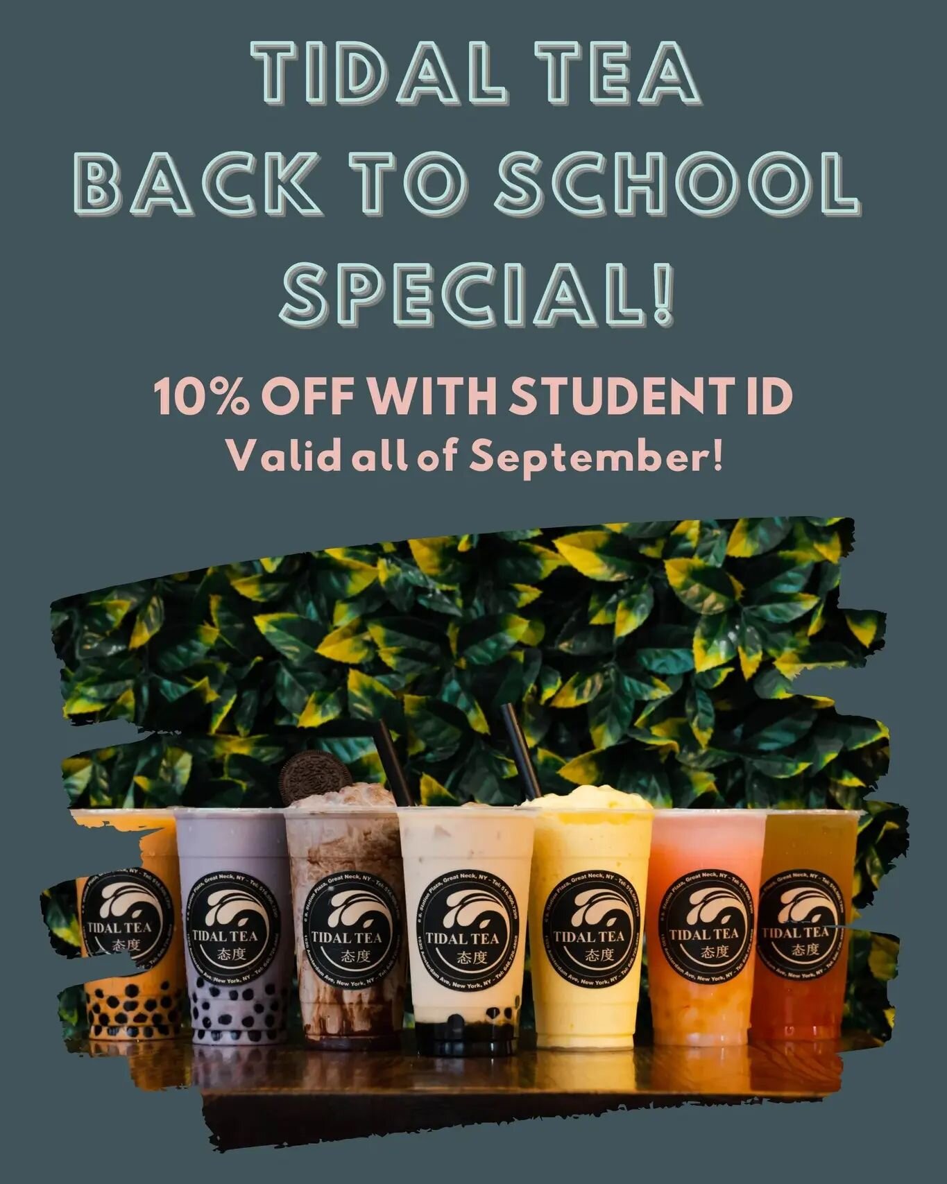 ALL OF SEPTEMBER
Get 10% OFF with your student ID