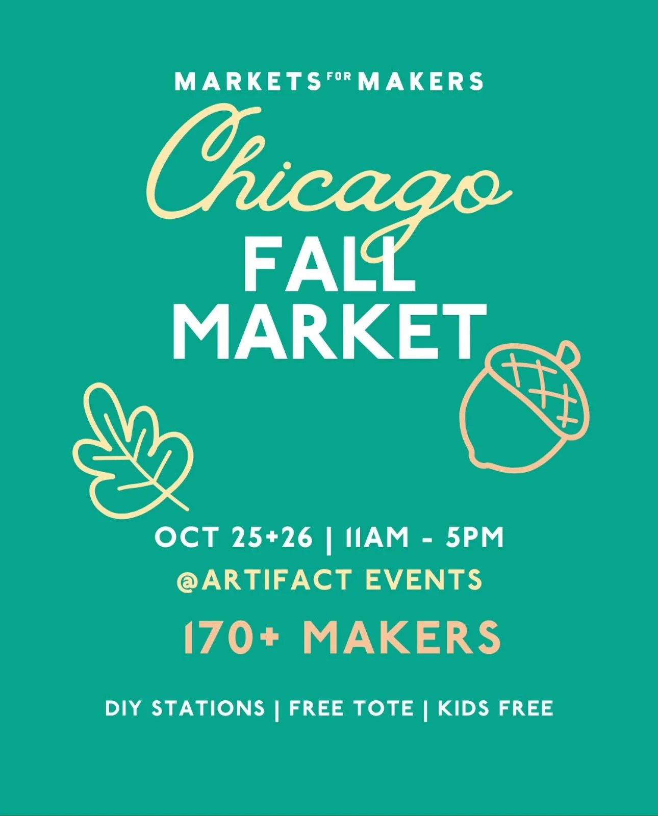 @marketsformakers weekend is here! Find me at booth #122 on the north lower level &mdash; can&rsquo;t wait to see you tomorrow!!✨☺️ @artifacteventschicago