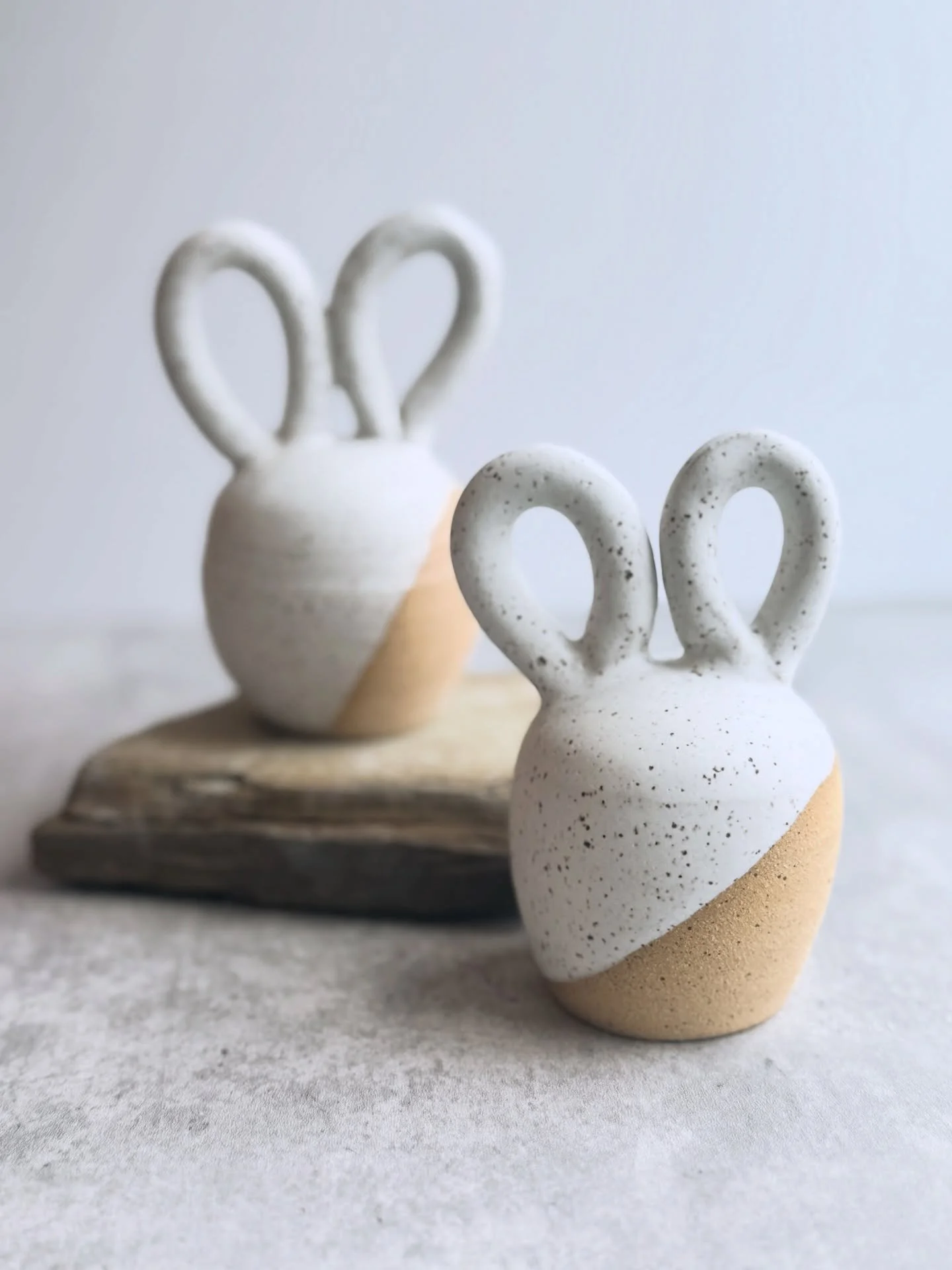 I stepped back from making seasonal pieces, even though they sell well, to focus on other projects. But I still love making them!!❤️ Every once in a while I make a tiny batch , these are just for our home! 🐰