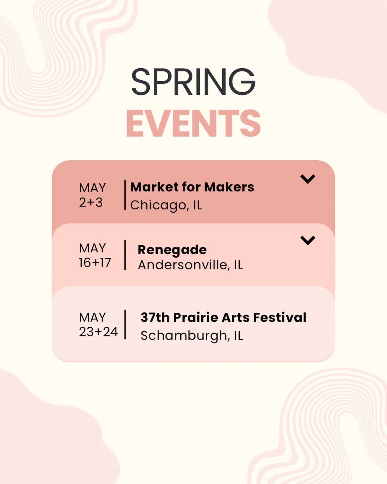 2026 May show schedule here!! See you soon friends!🌼