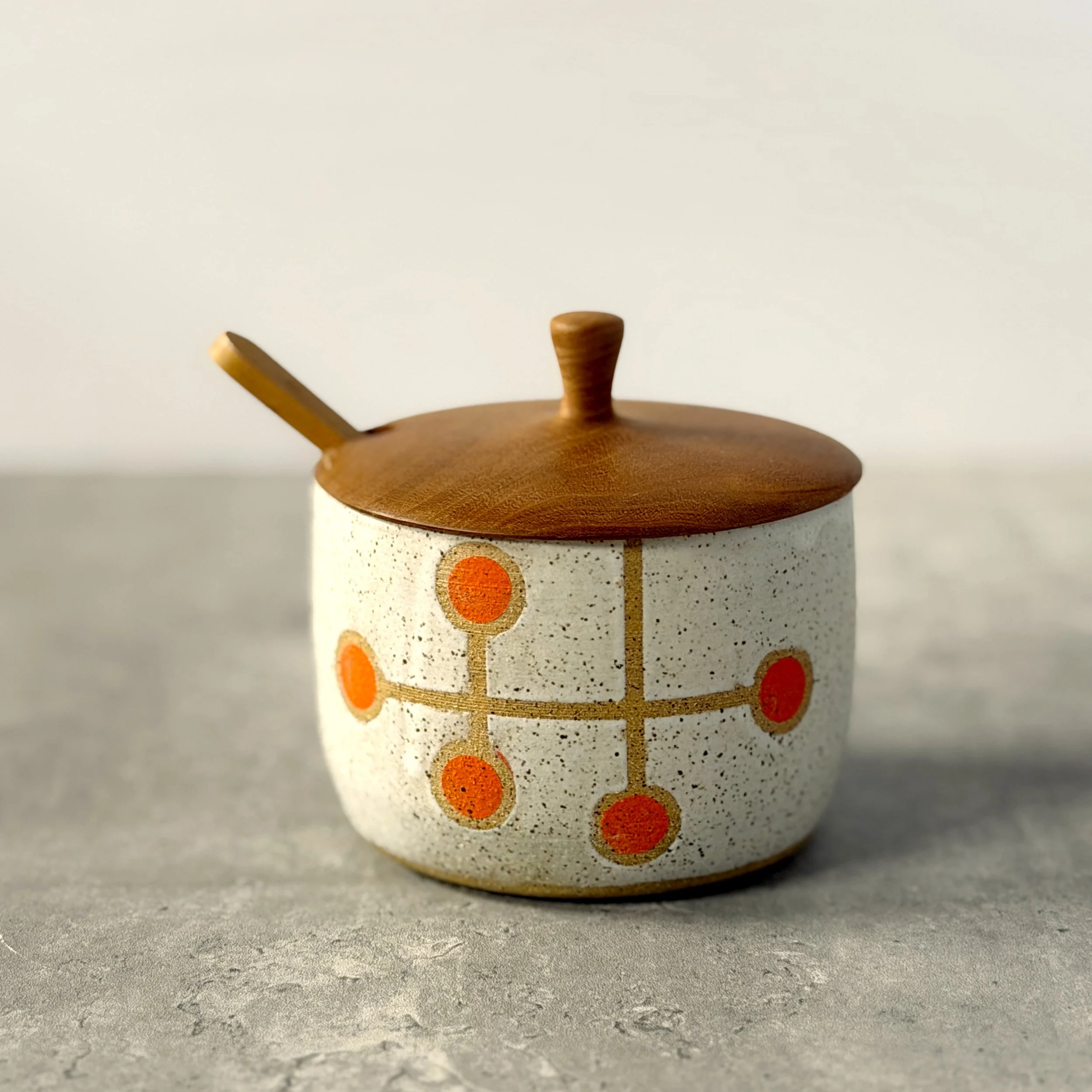 Retro Small Lidded Jar