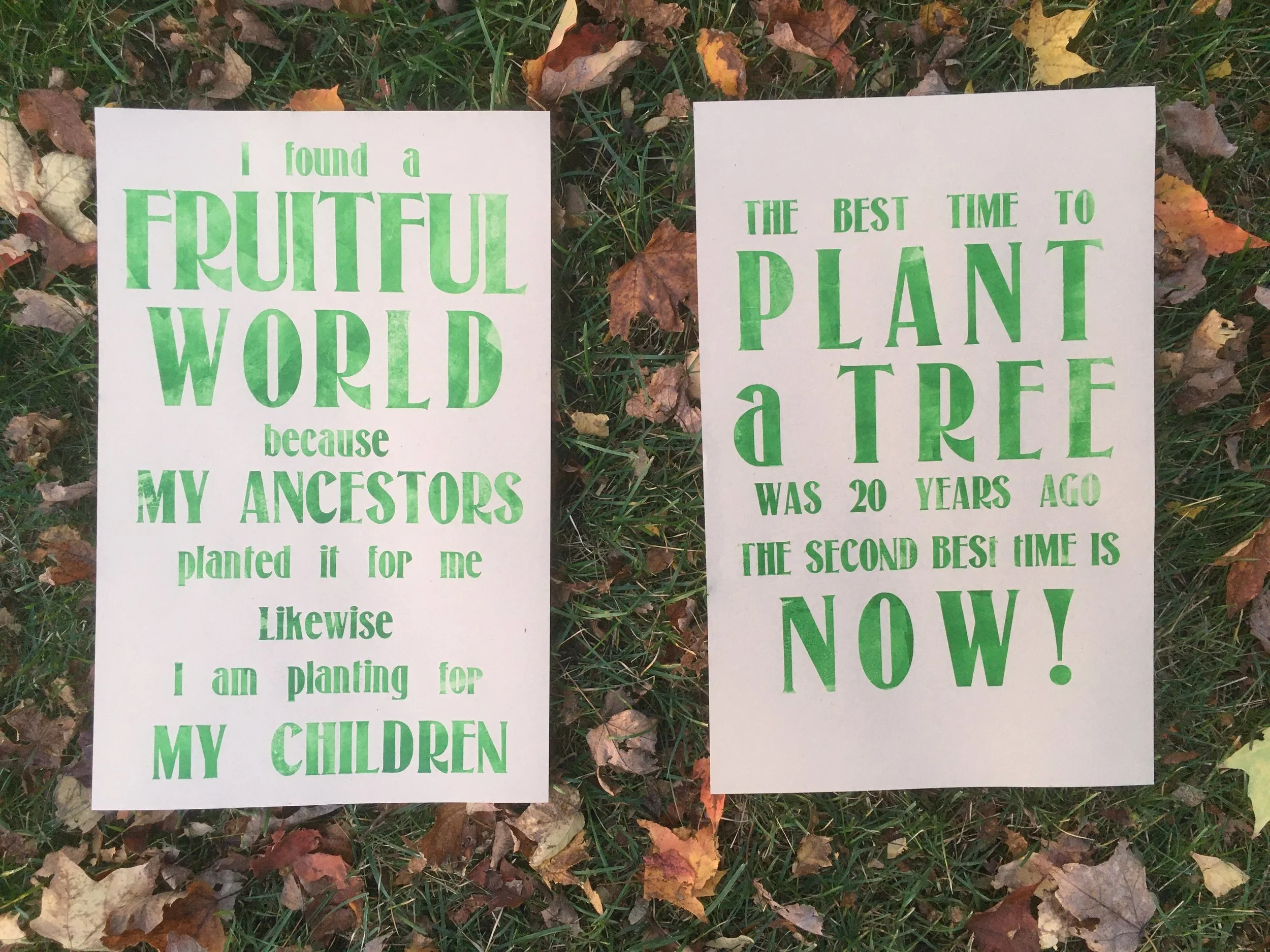 Fruitful world and plant a tree now.JPG
