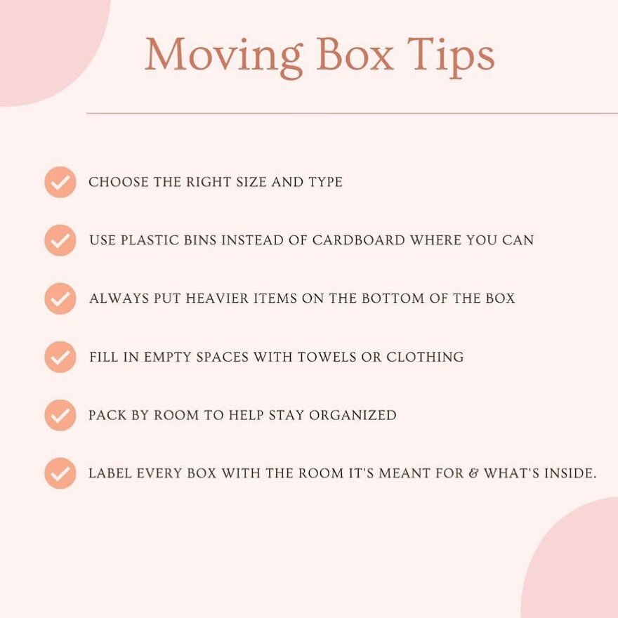 ARE you moving ? DO you need packing materials??? DM for boxes and packing TIPS.  FOR those of you packing yourself, here&rsquo;s a list of need to know box packing tips📦📦📦#moving #tips #pack #box #boxes #how #what #to #do #materials #organise #do