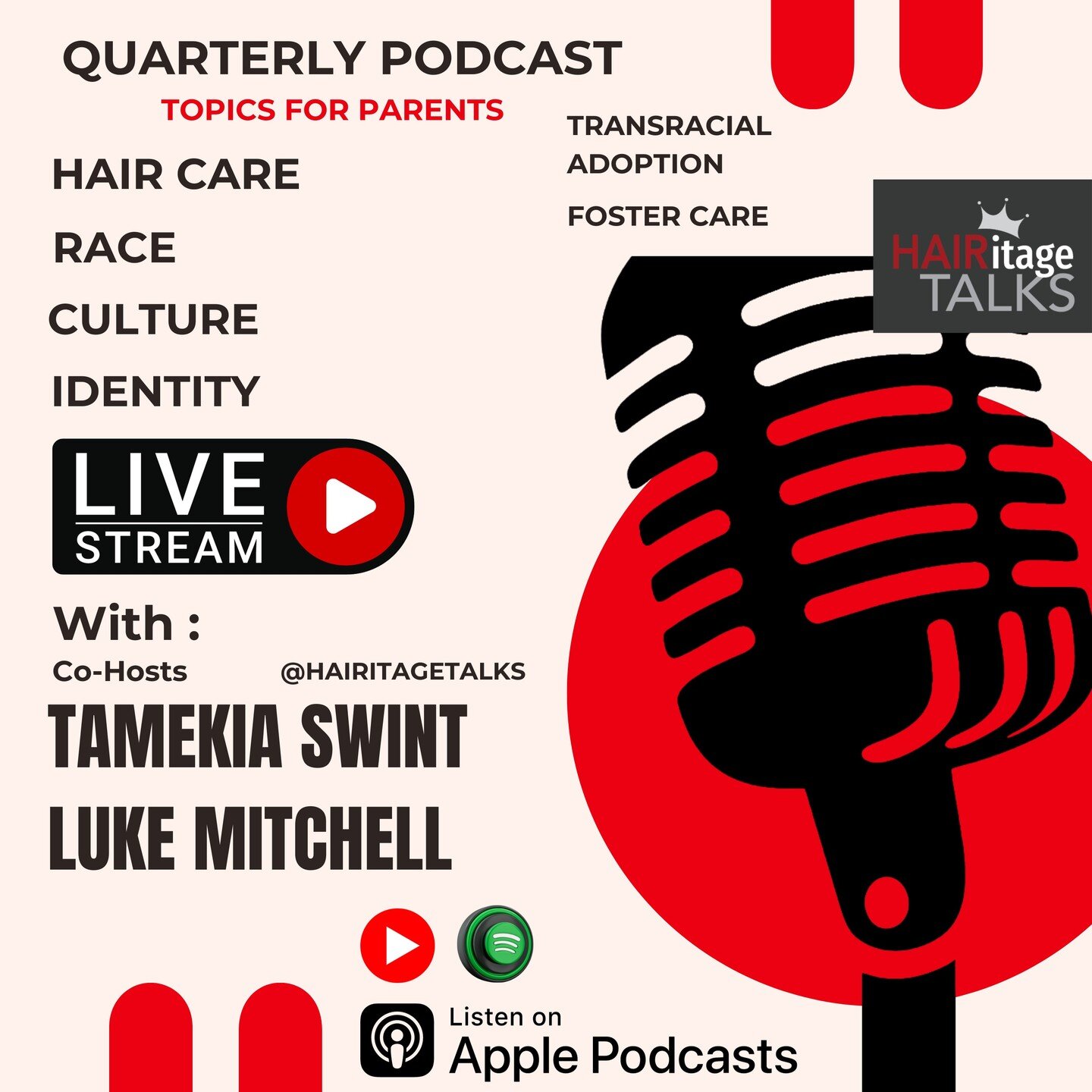 Yesterday we recorded episode #3 of #hairitagetalks where two transracial adoptees shared their stories for National Adoption Month! The new episode will drop in a few weeks and you don't want to miss it! #staytuned #transracialadoption #podcast #awa