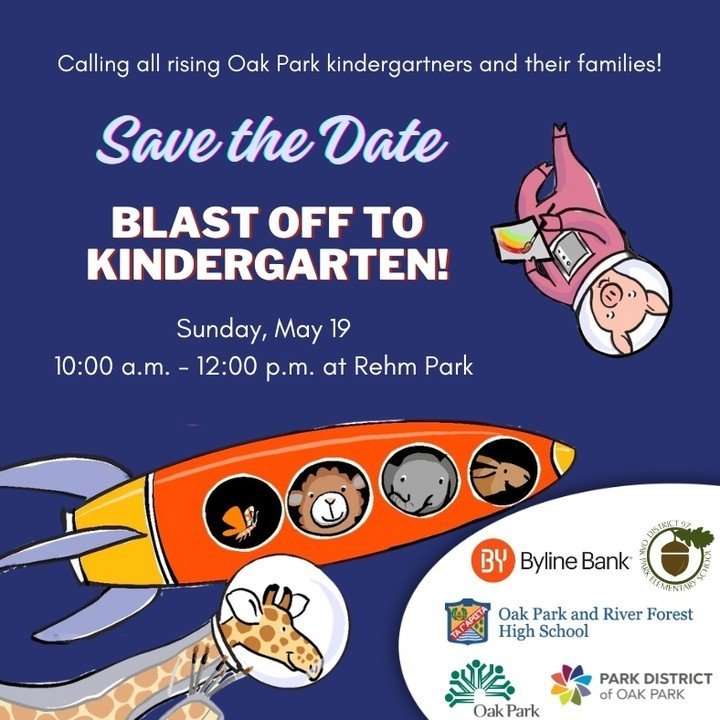 🚀 Calling all young space explorers and their families! 🌟

An out-of-this-world adventure at 'Blast Off to Kindergarten' on Sunday, May 19, 2024, from 10:00 a.m. to 12:00 p.m. at Rehm Park, 1000 S Scoville Ave, Oak Park awaits! Hosted by the @colla