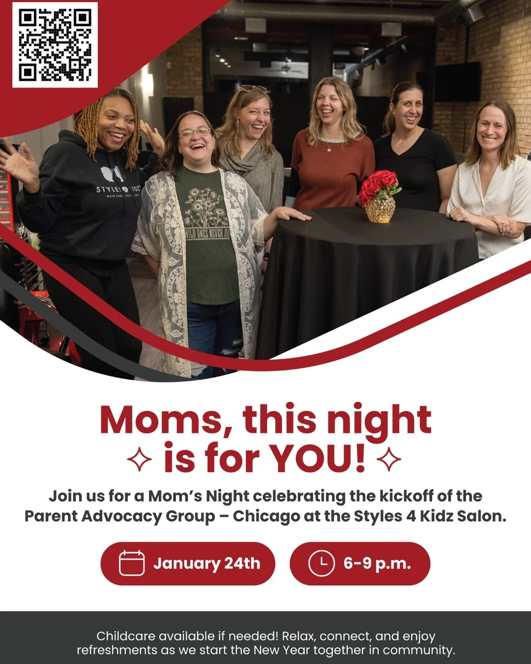 Just a reminder that Mom's Night at Styles 4 Kidz is happening tomorrow. 🫶🏾

This evening is about connection, conversation, and creating space for parents to feel supported, heard, and empowered. A chance to step away from the day-to-day, build co