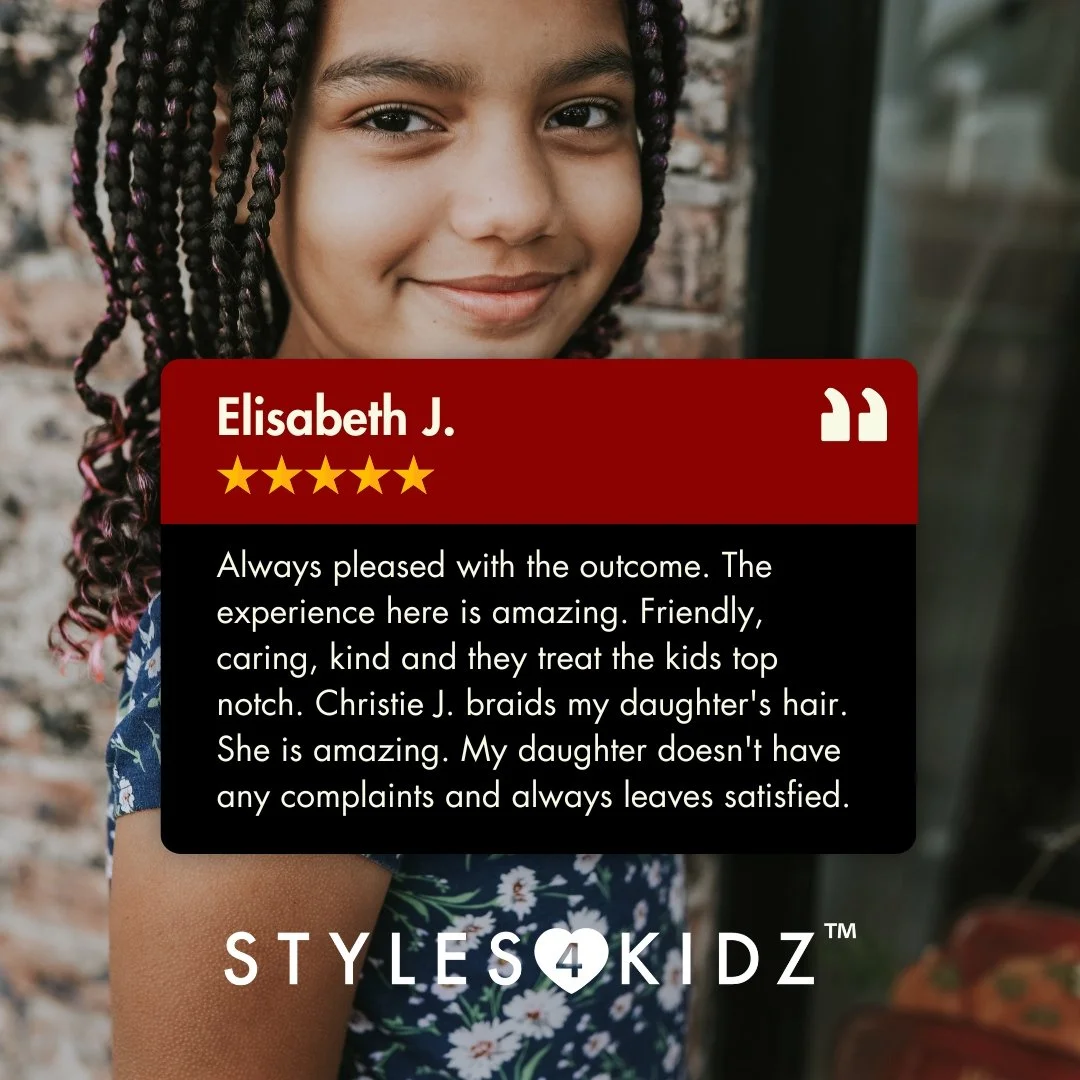 When kids walk out of our salon feeling happy, comfortable, and proud of their style, we know we've done our job! 👑✨
Hearing from families like Elisabeth's reminds us why creating a compassionate, welcoming, and kid-friendly environment is at the he