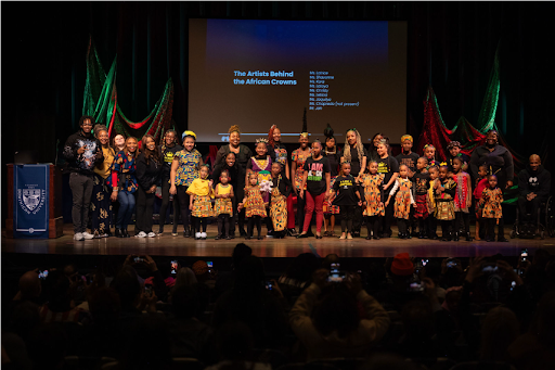 Hairshow group of children and adults on stage