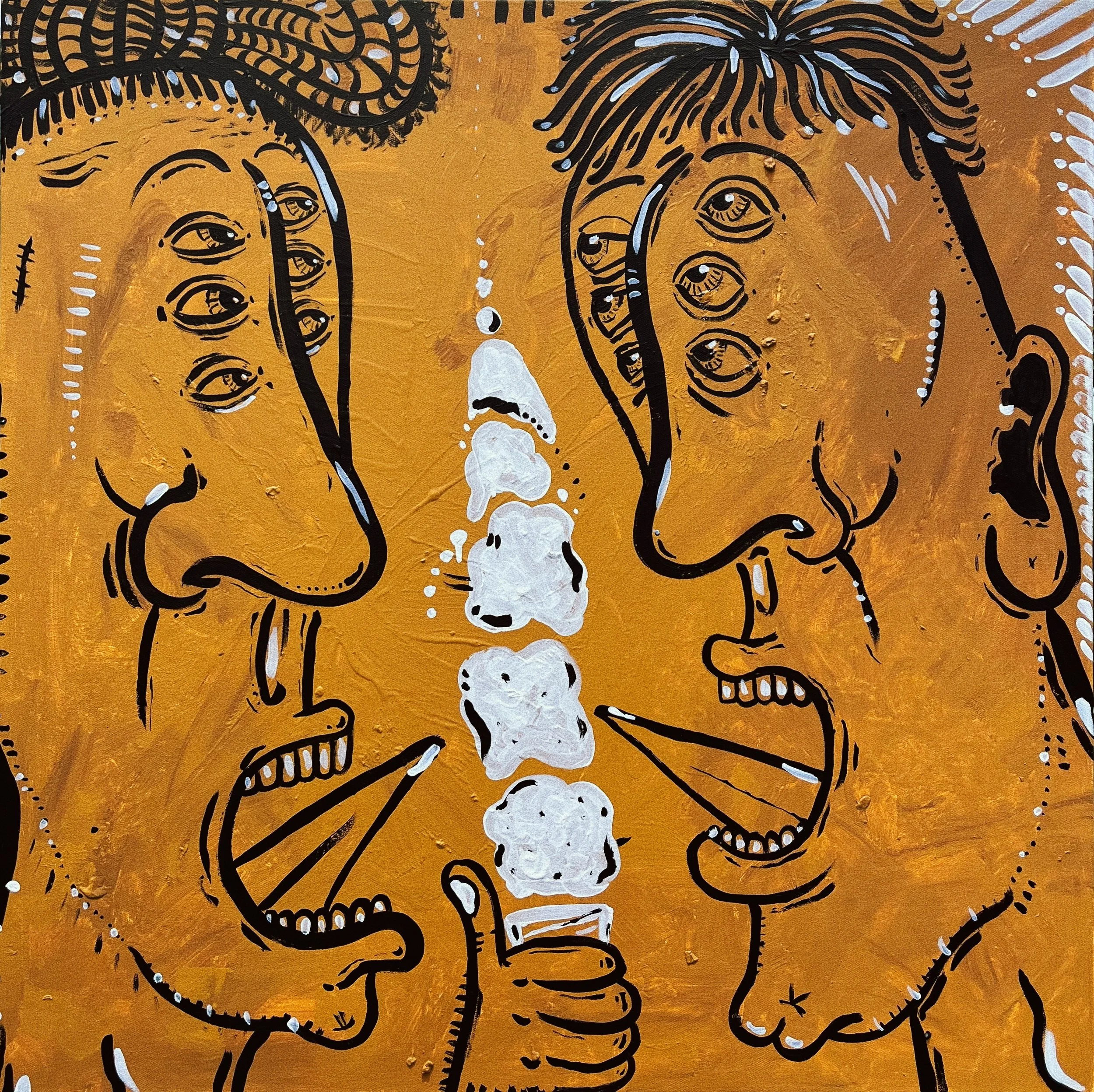 Amor Compartido (Shared Love),
Acrylic on Canvas,
80 x 80