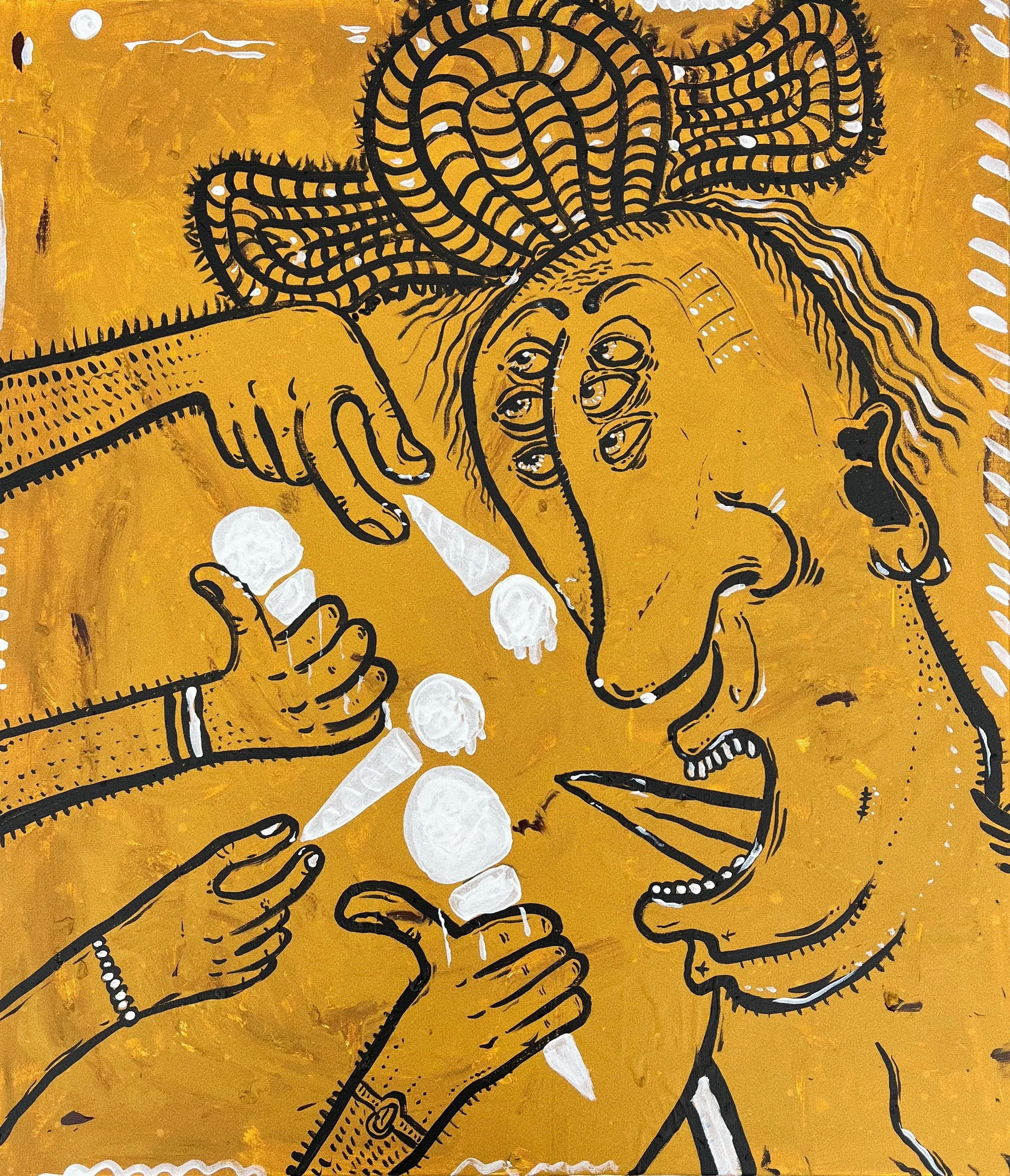 Over Indulgence,
Acrylic on Canvas,
60 x 70