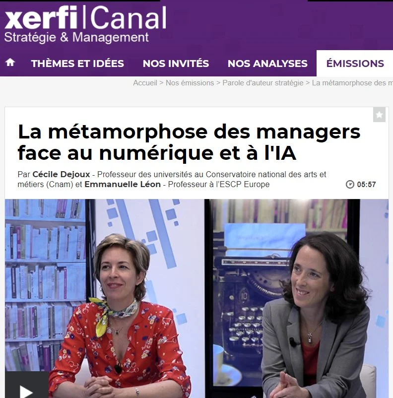 La métamorphose des managers face au numérique et à l'IA - Xerfi Canal - Août 2018