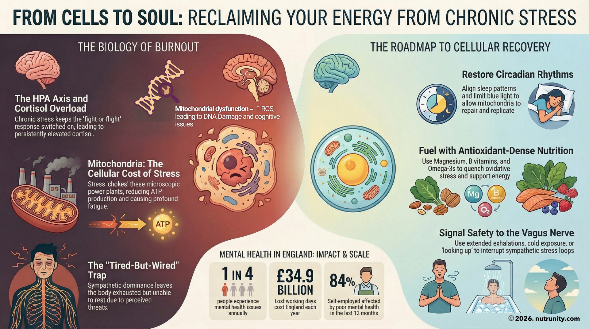 Infographic about the systemic impact of stress