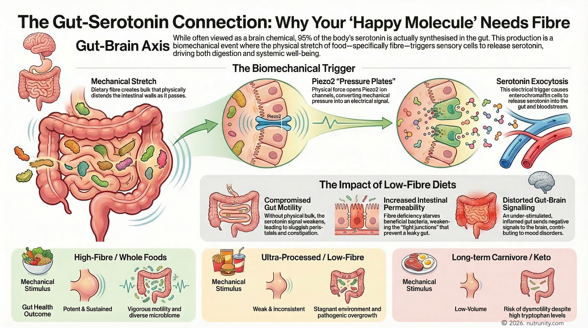 Beyond the “Happy Molecule”: A Naturopath’s Guide to Gut Serotonin, the Mechanics of Digestion, and What Fibre Got to Do With it